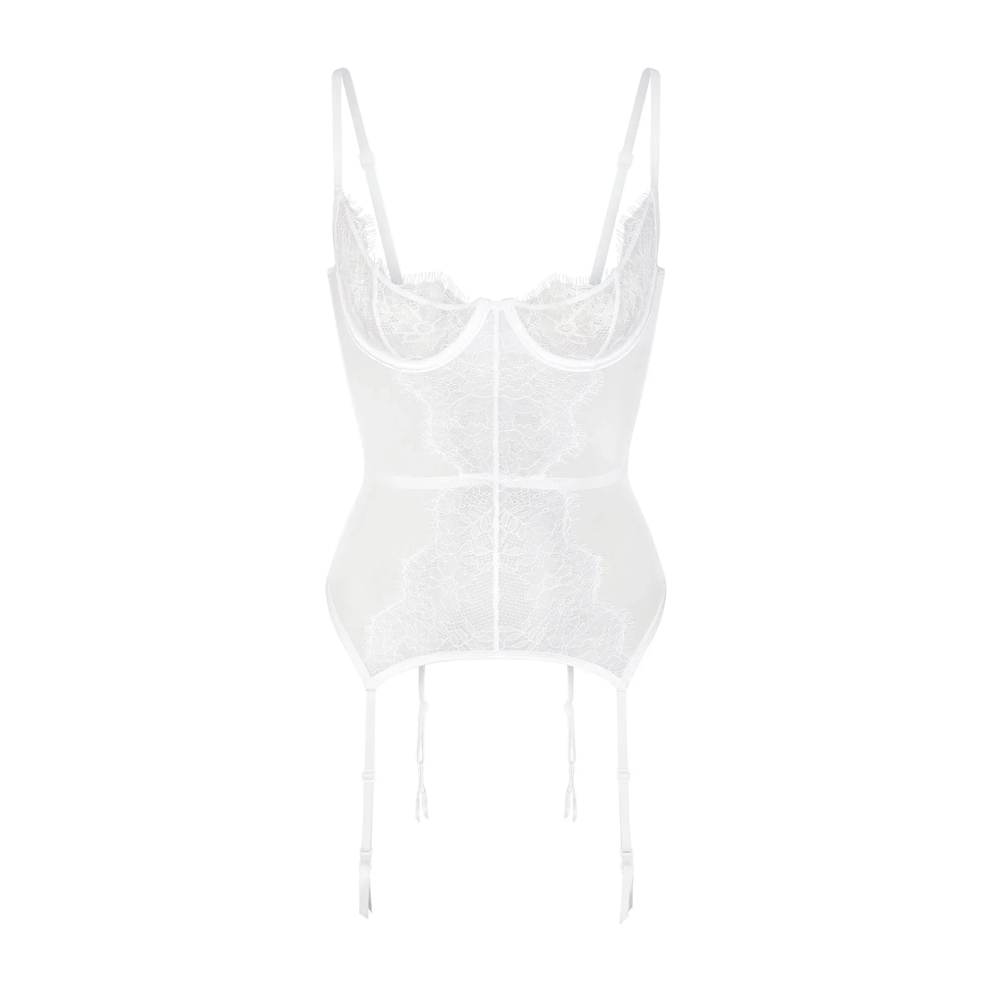 SKIMS LACE SCOOP UNLINED CORSET | SNOW - KORSET - My Suti