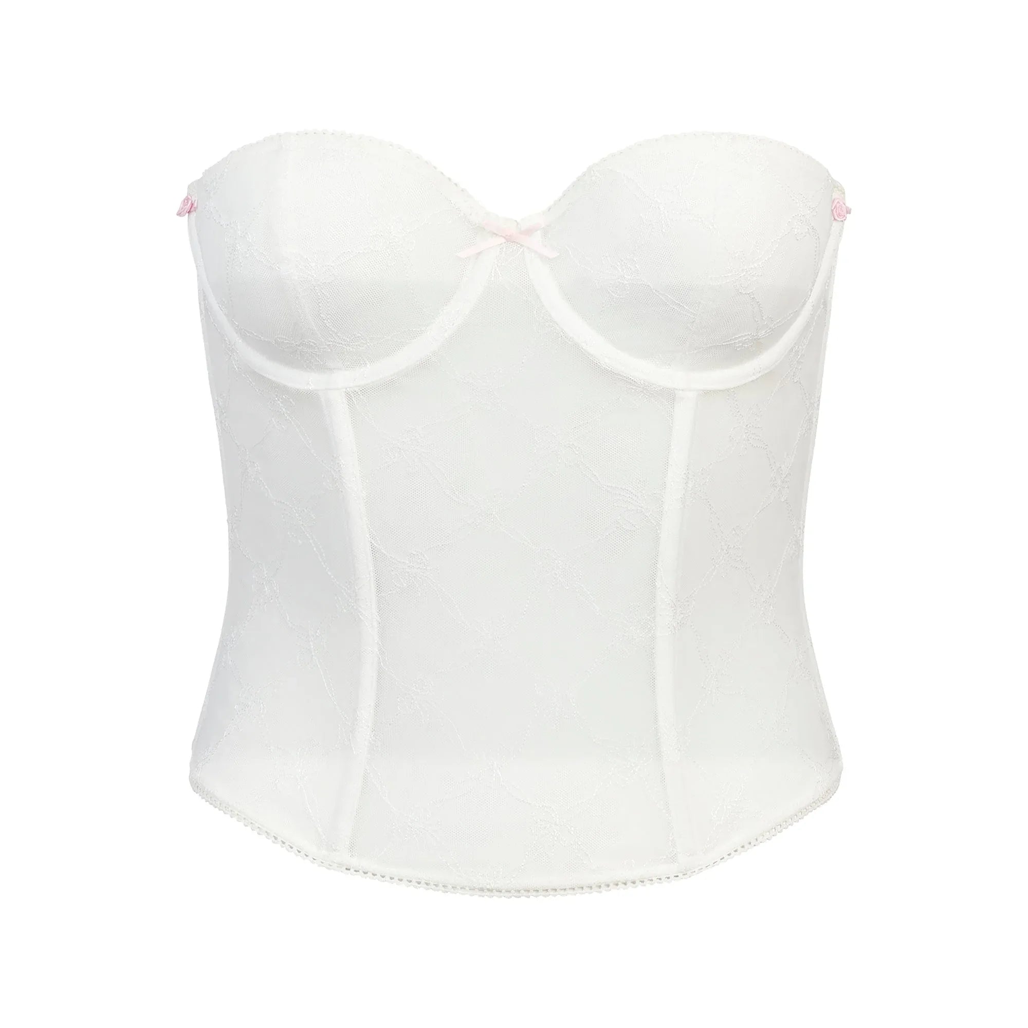 SKIMS SPRING INTIMATES CORSET | MARBLE BOW TULLE - KORSE - My Suti