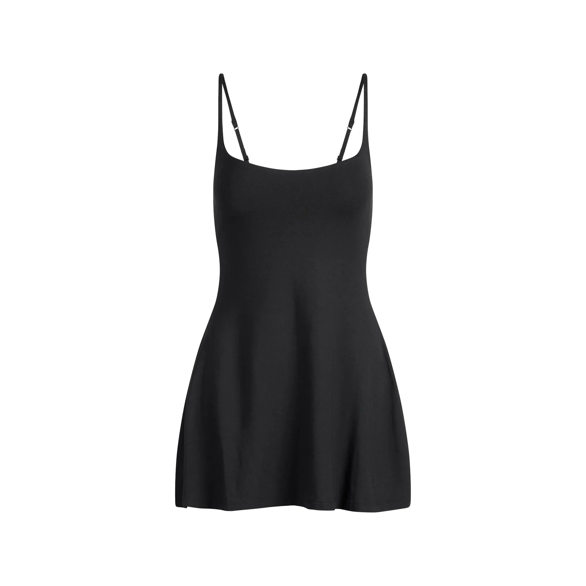 SKIMS SMOOTH LAYERS SCOOP NECK MINI DRESS | OBSIDIAN - ELBİSE - My Suti
