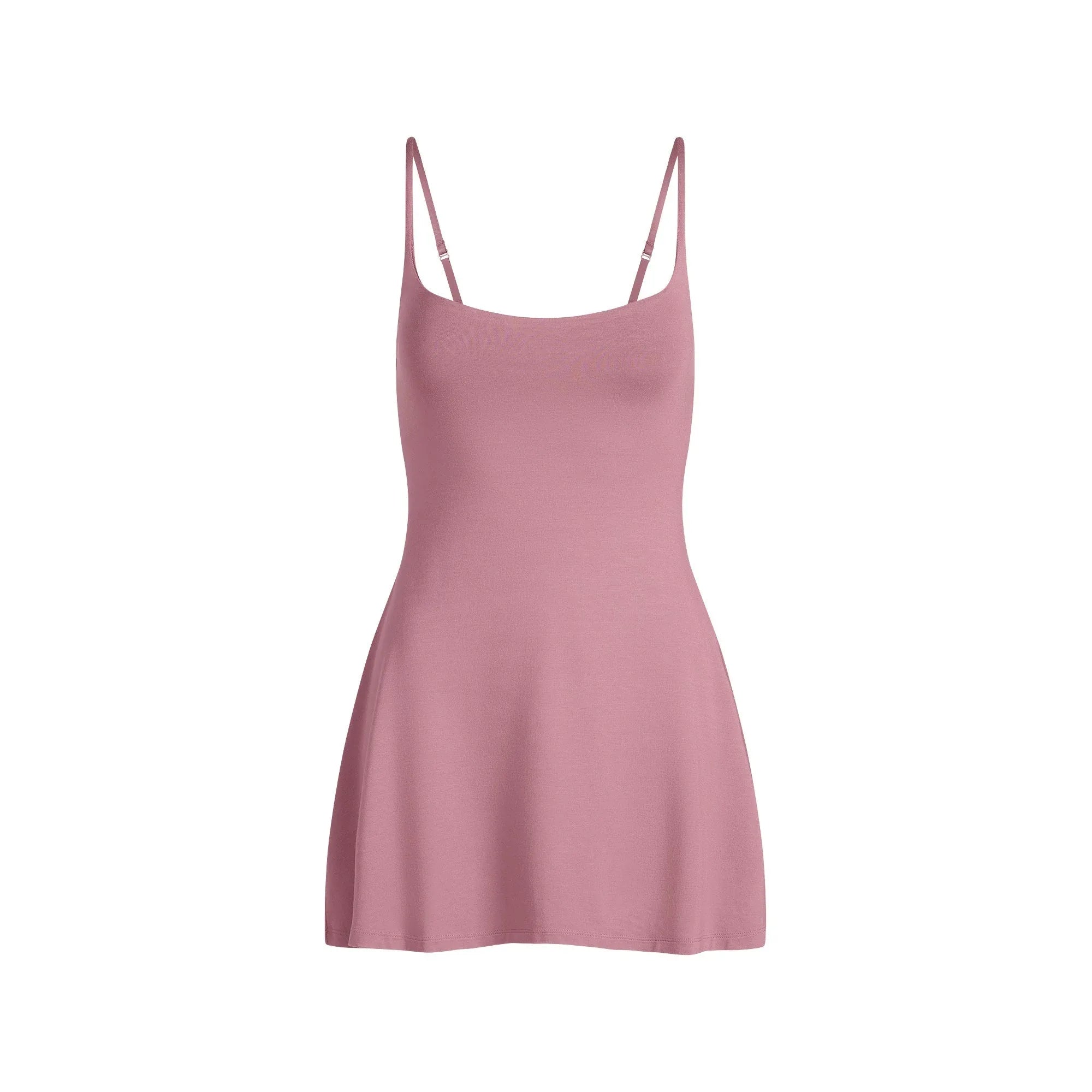 SKIMS SMOOTH LAYERS SCOOP NECK MINI DRESS | REDWOOD - ELBİSE - My Suti