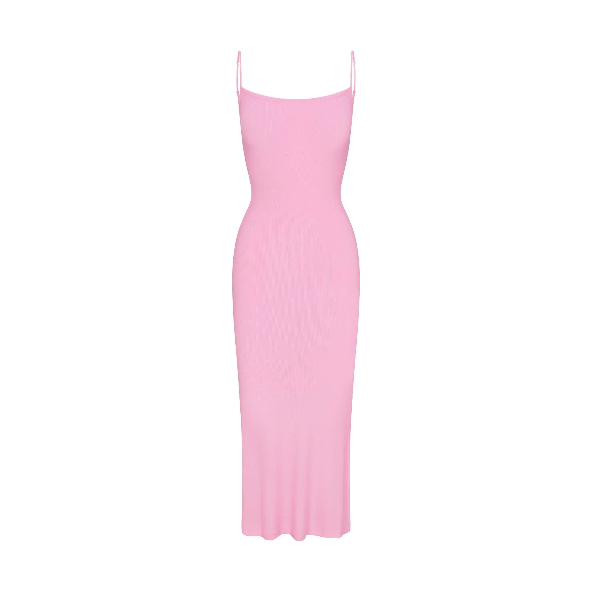 SKIMS SOFT LOUNGE PETITE LONG SLIP DRESS | BUBBLE GUM - ELBİSE - My Suti