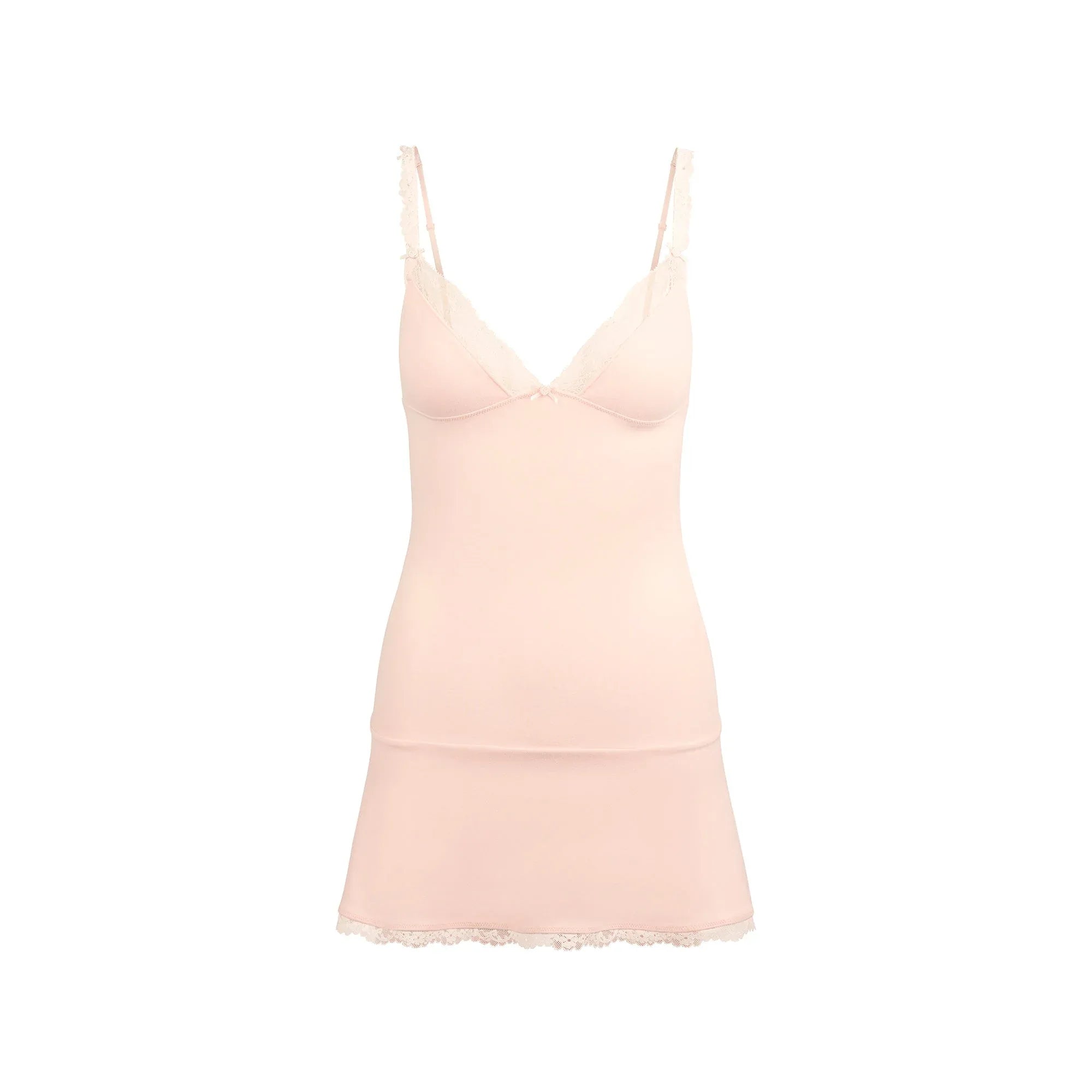 SKIMS COTTON JERSEY LACE SLIP DRESS | PRIMROSE - ELBİSE - My Suti