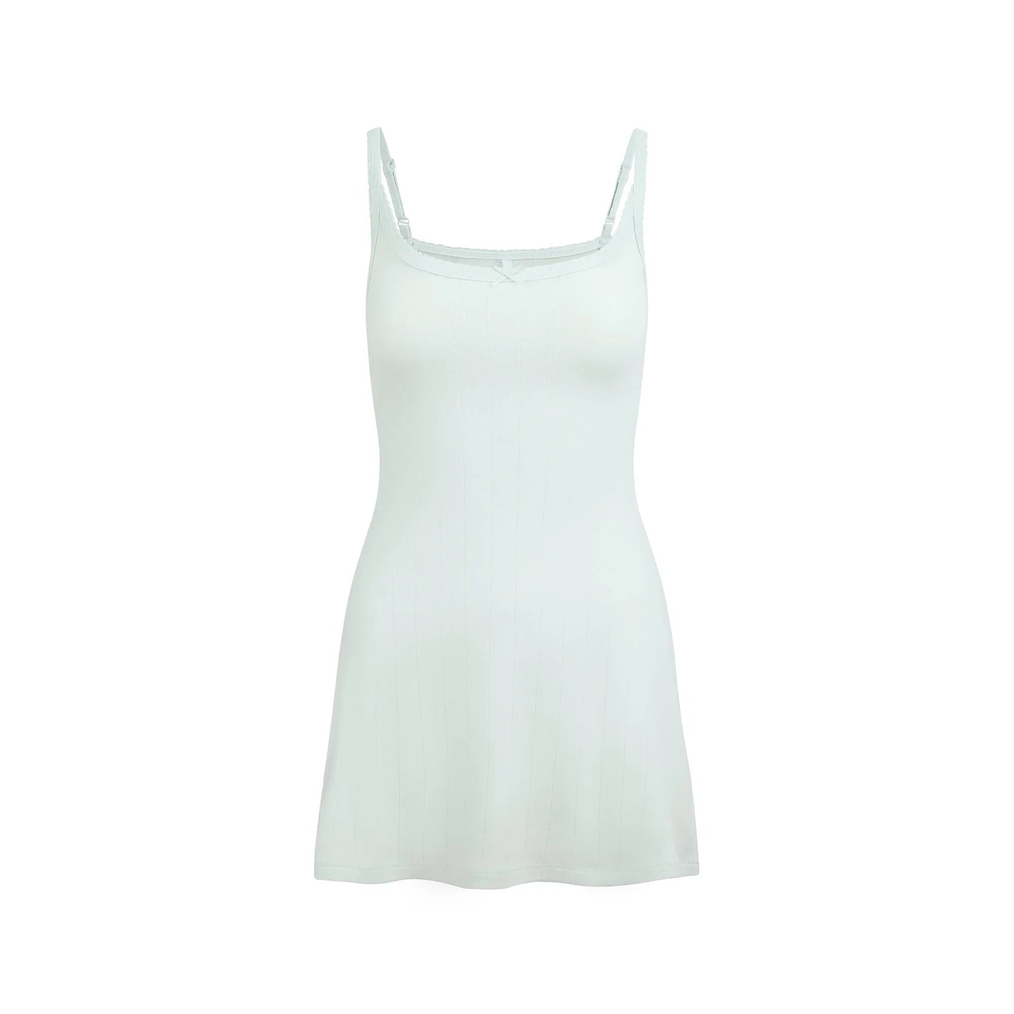 SKIMS DROP NEEDLE POINTELLE CAMI MINI DRESS | FROST - ELBİSE - My Suti