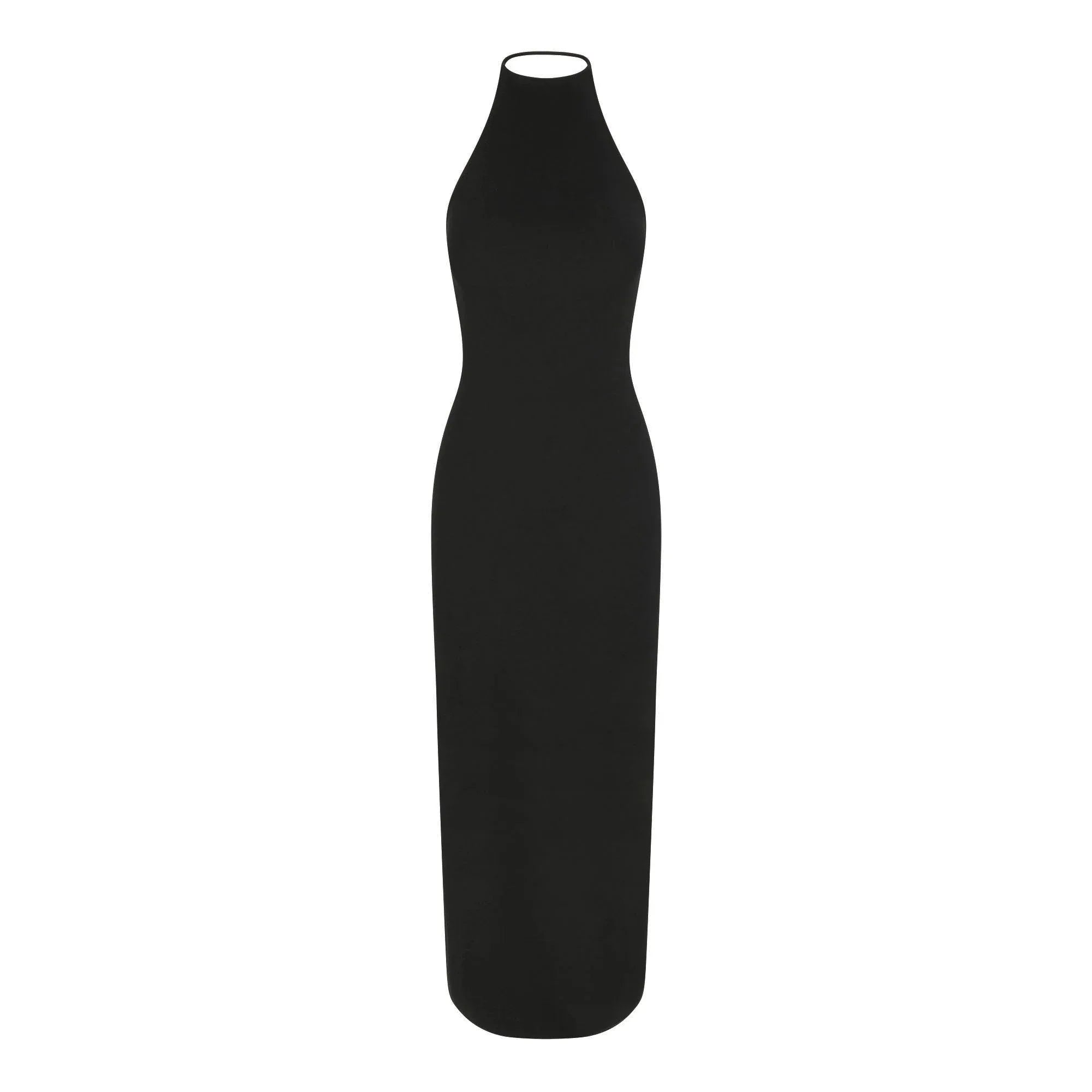 SKIMS CLOUD HALTER LONG DRESS | ONYX - ELBİSE - My Suti
