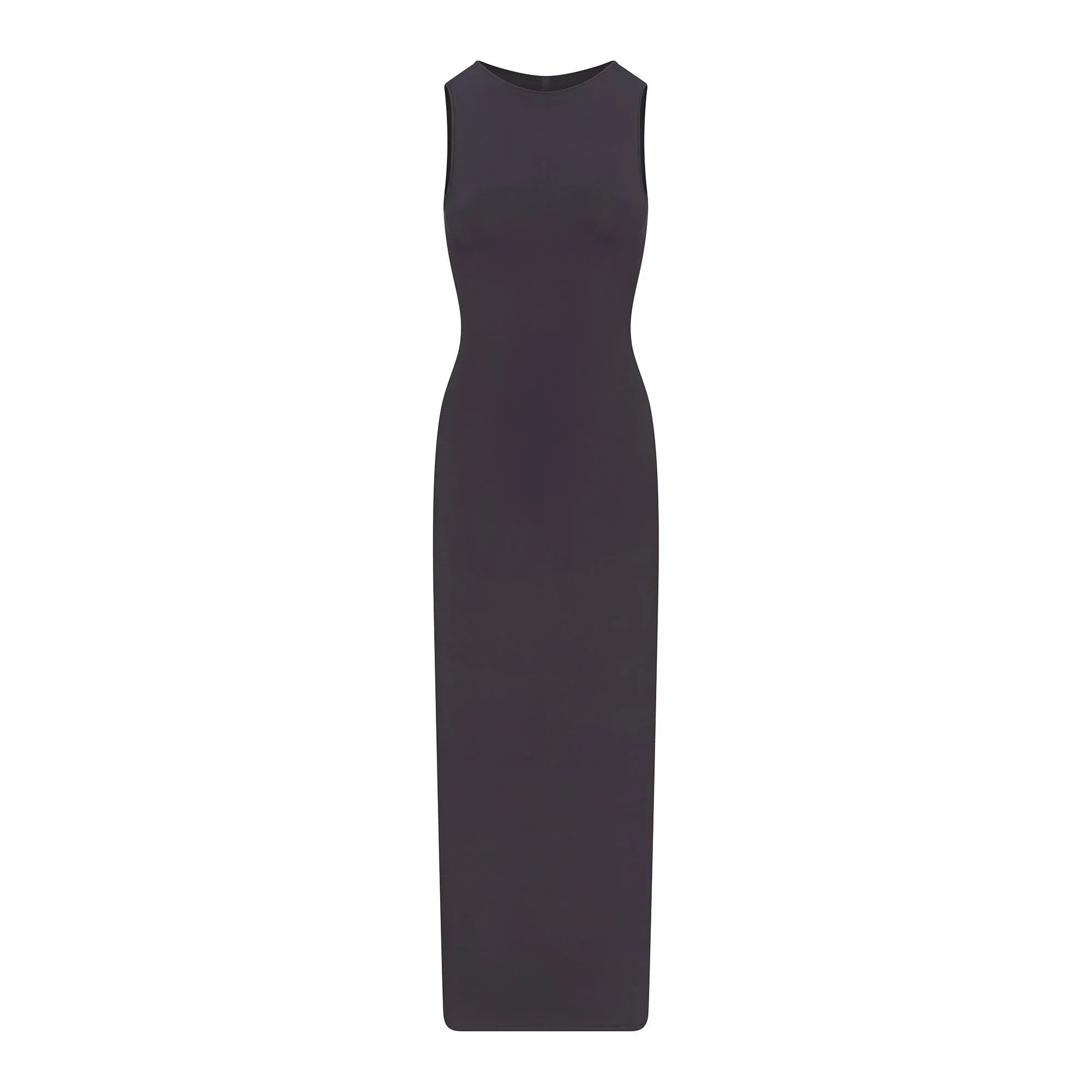 SKIMS SMOOTH LAYERS LONG BOAT NECK DRESS | GRAPHITE - ELBİSE - My Suti