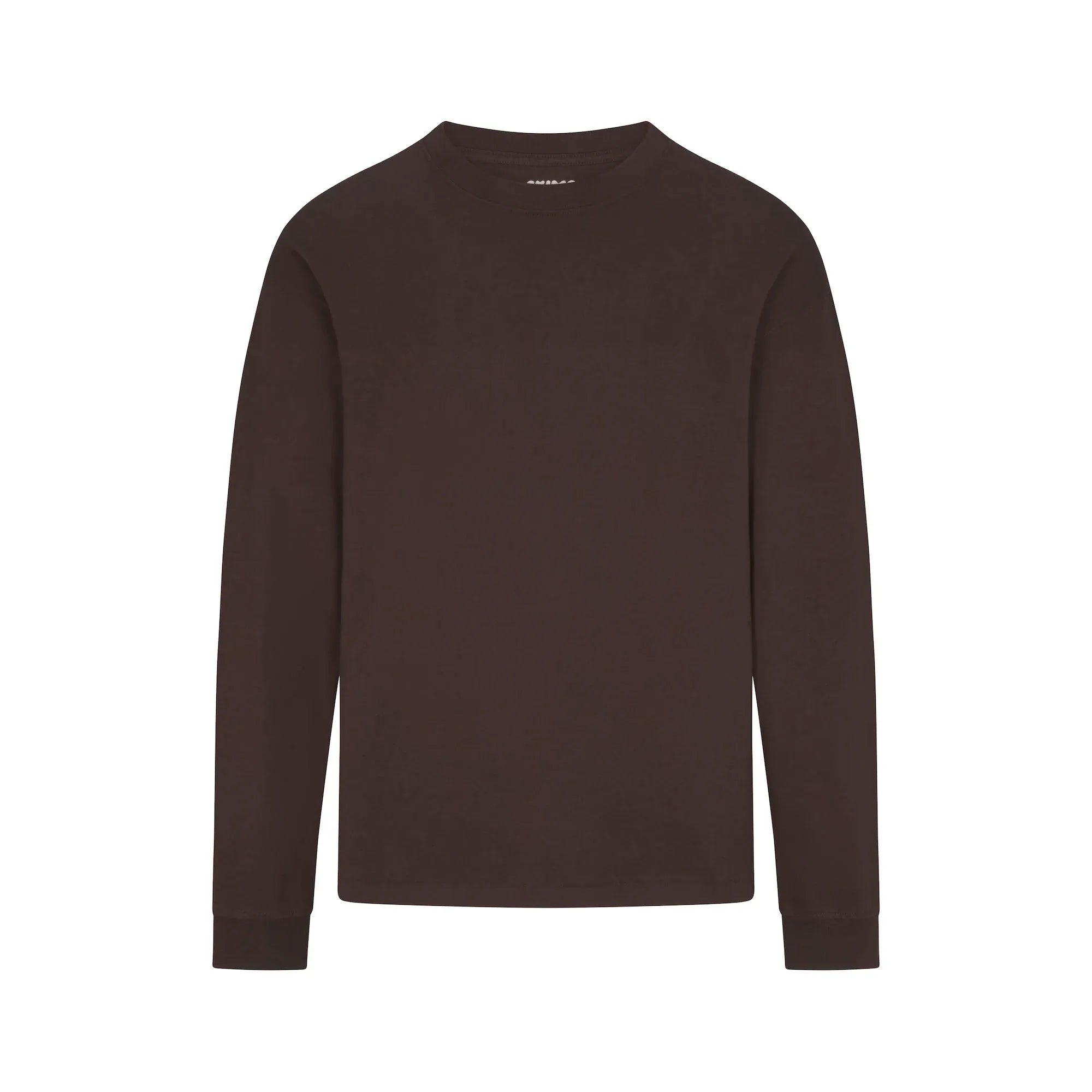 SKIMS HEAVYWEIGHT COTTON MENS RELAXED LONG SLEEVE T-SHIRT | ESPRESSO - TİŞÖRT - My Suti