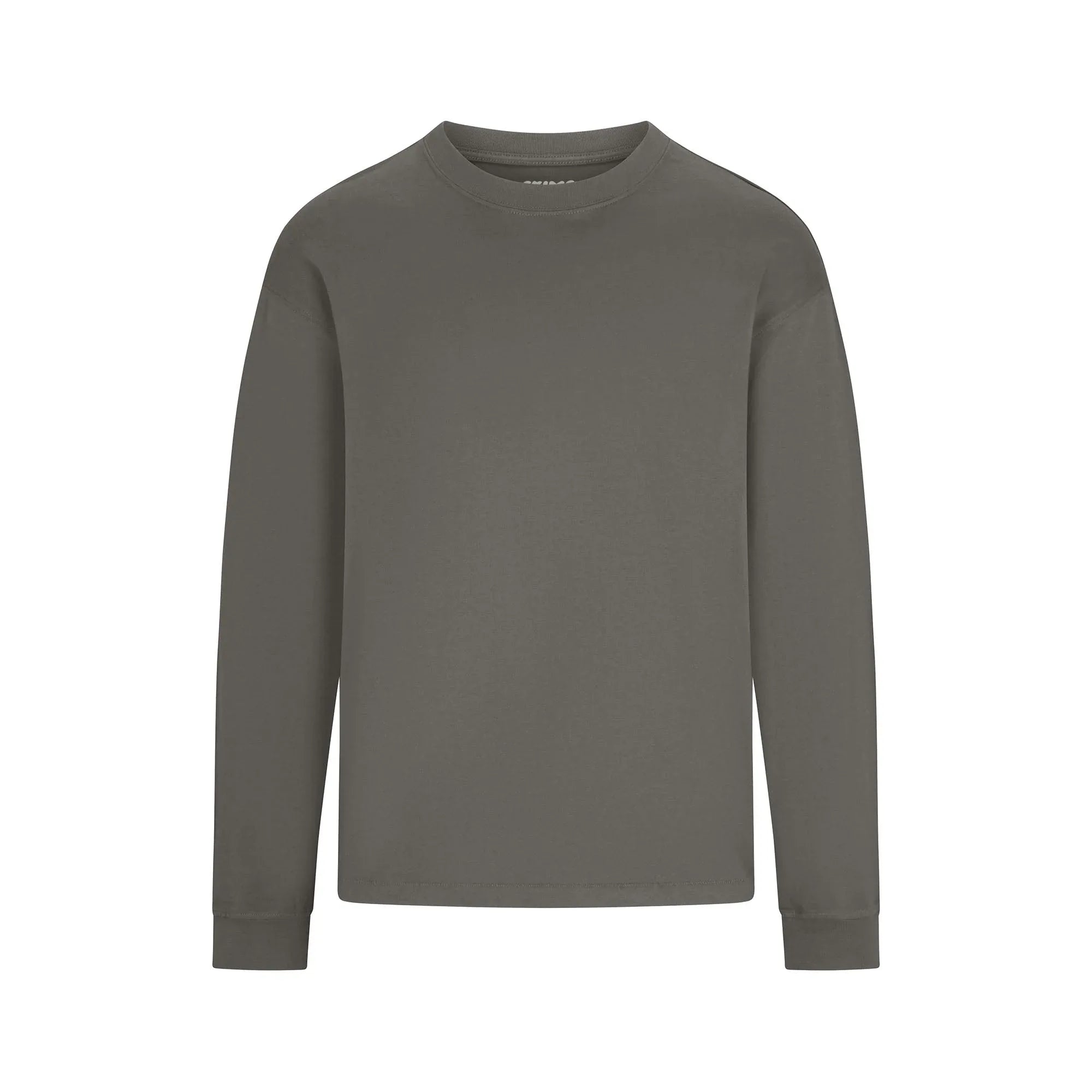 SKIMS HEAVYWEIGHT COTTON MENS RELAXED LONG SLEEVE T-SHIRT | GUNMETAL - TİŞÖRT - My Suti