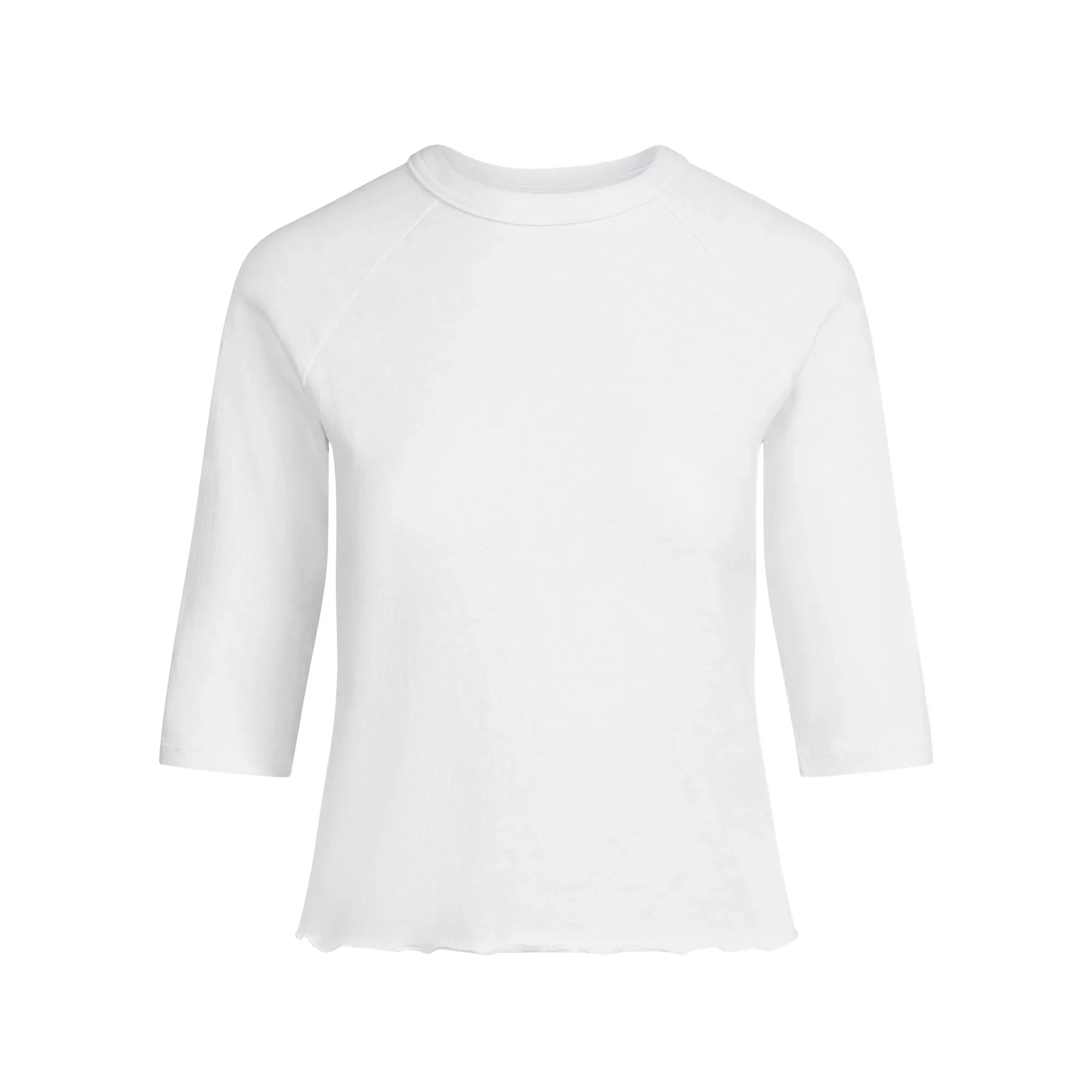 SKIMS WORN IN JERSEY SHRUNKEN BASEBALL TEE | SNOW - TİŞÖRT - My Suti