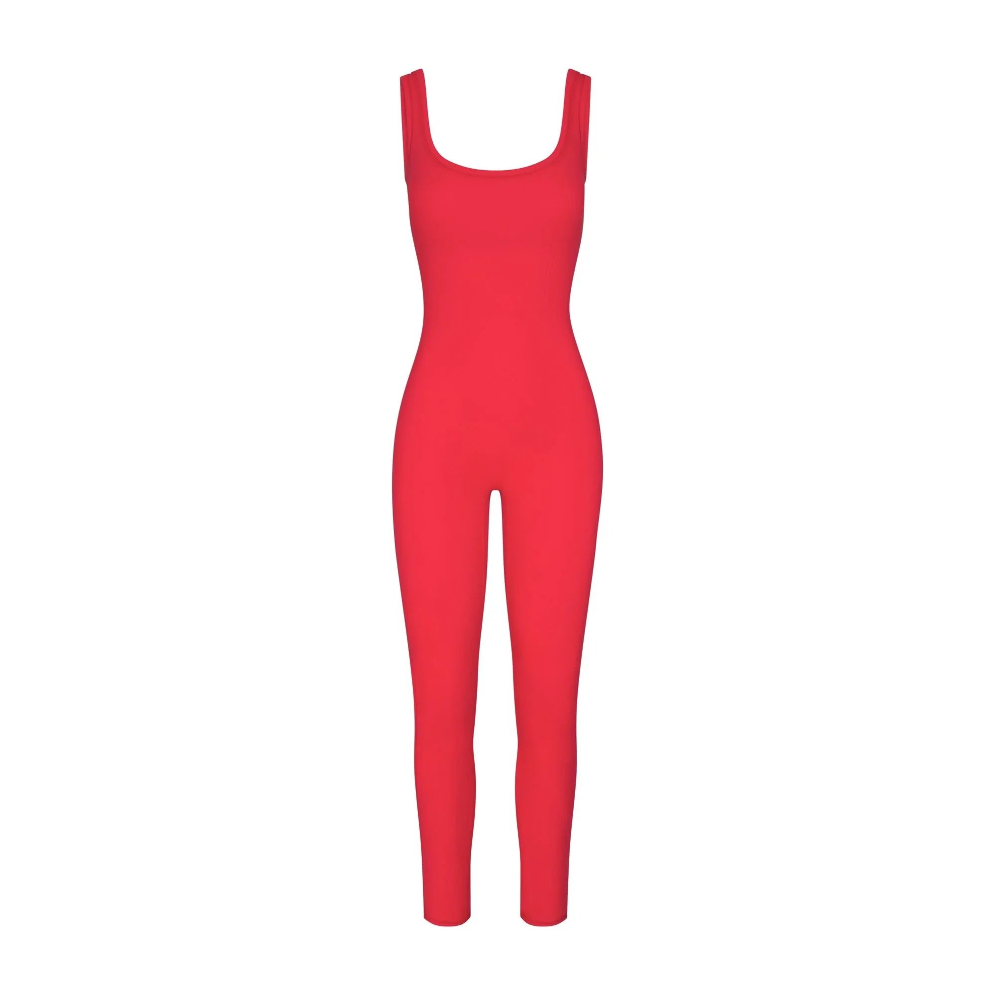 SKIMS COTTON RIB TANK CATSUIT | RED MULTI - TAYT - My Suti