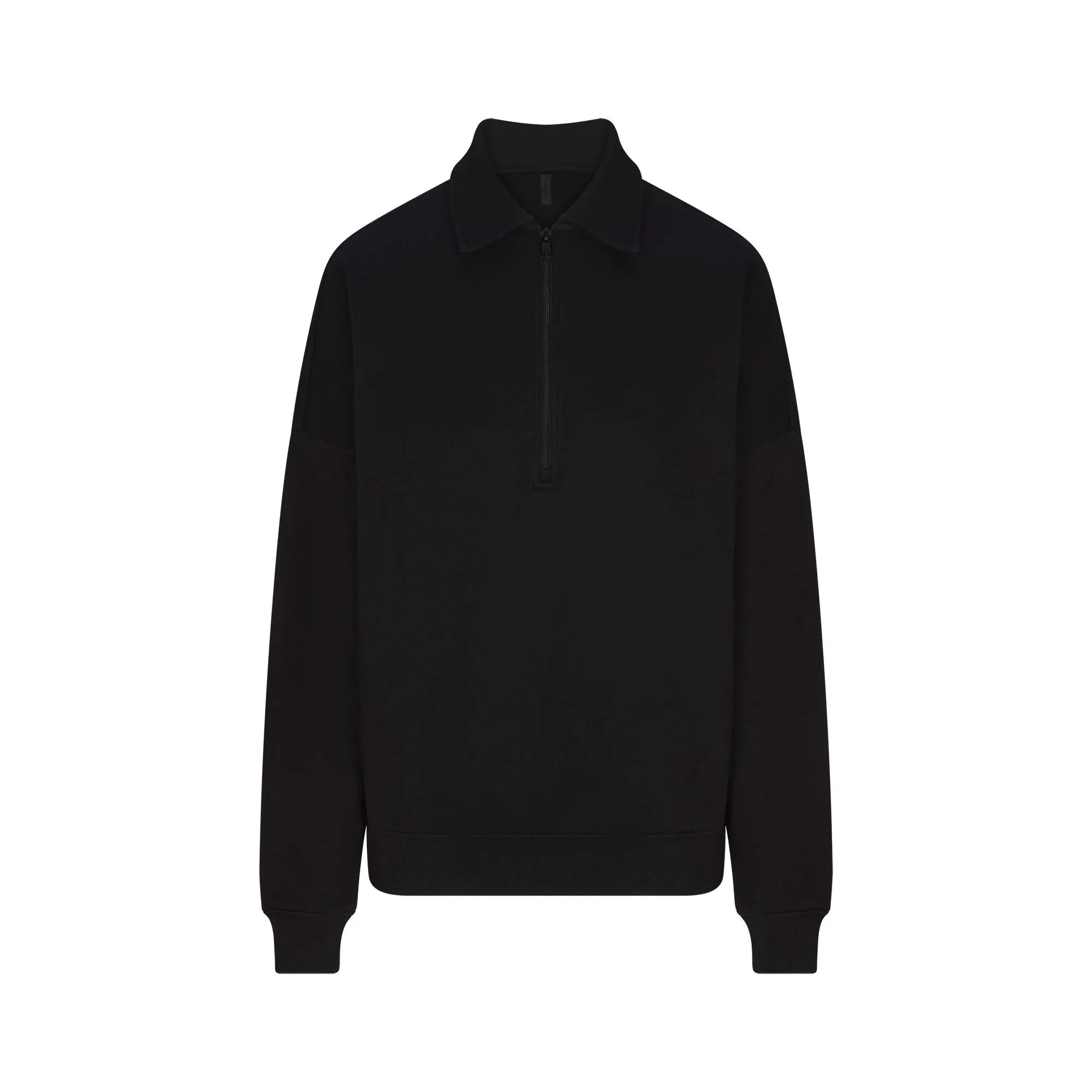 SKIMS COTTON FLEECE OVERSIZED QUARTER ZIP PULLOVER | ONYX - KAZAK - My Suti