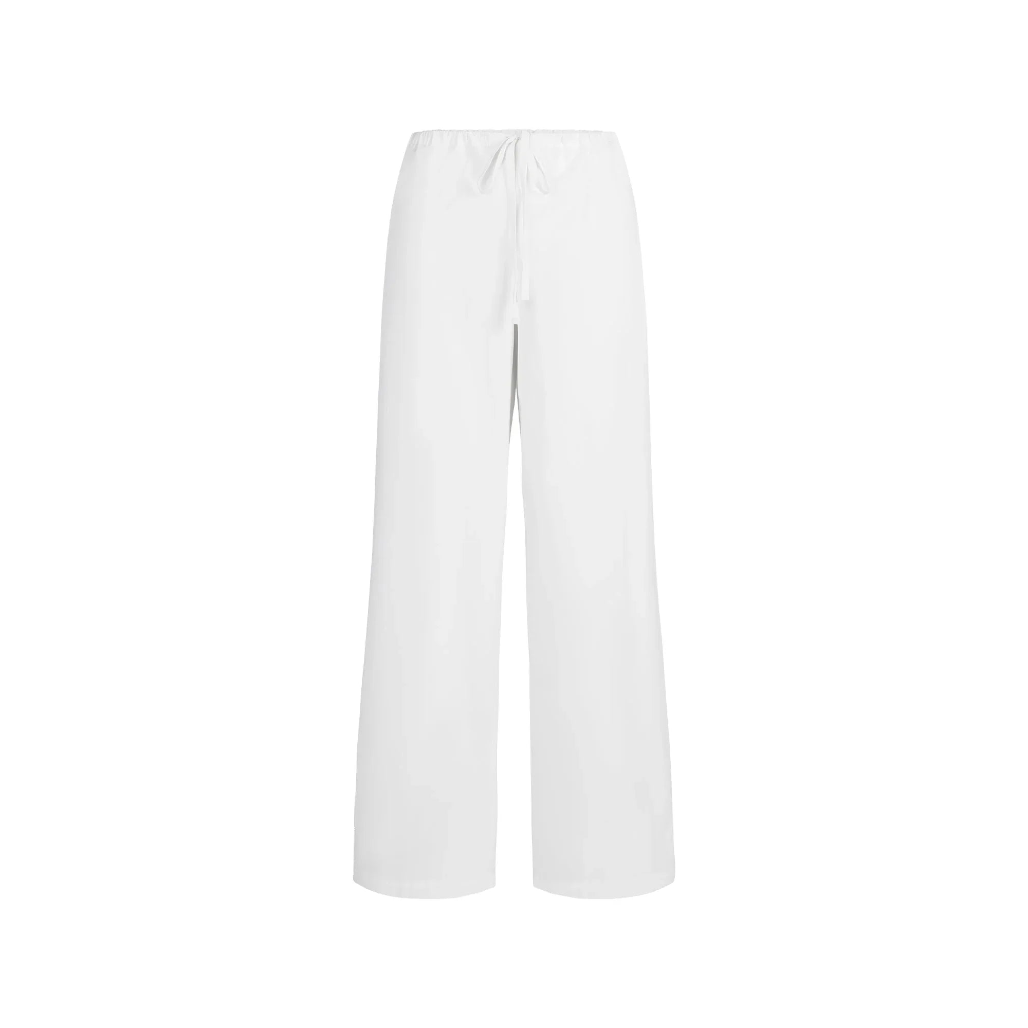 SKIMS COTTON POPLIN STRAIGHT LEG PANT | SNOW - PANTOLON - My Suti