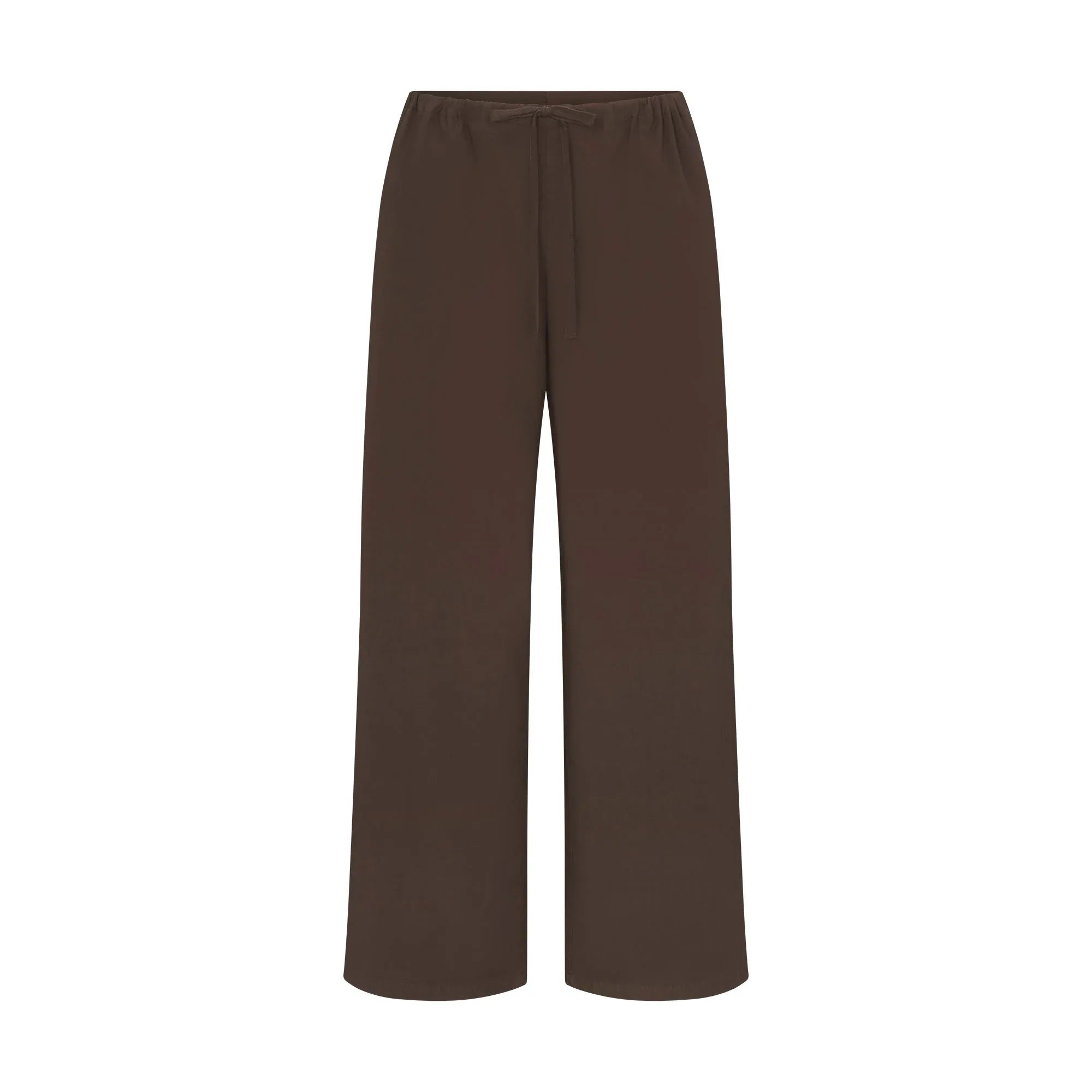 SKIMS COTTON POPLIN STRAIGHT LEG PANT | WASHED DARK SEPIA - PANTOLON - My Suti