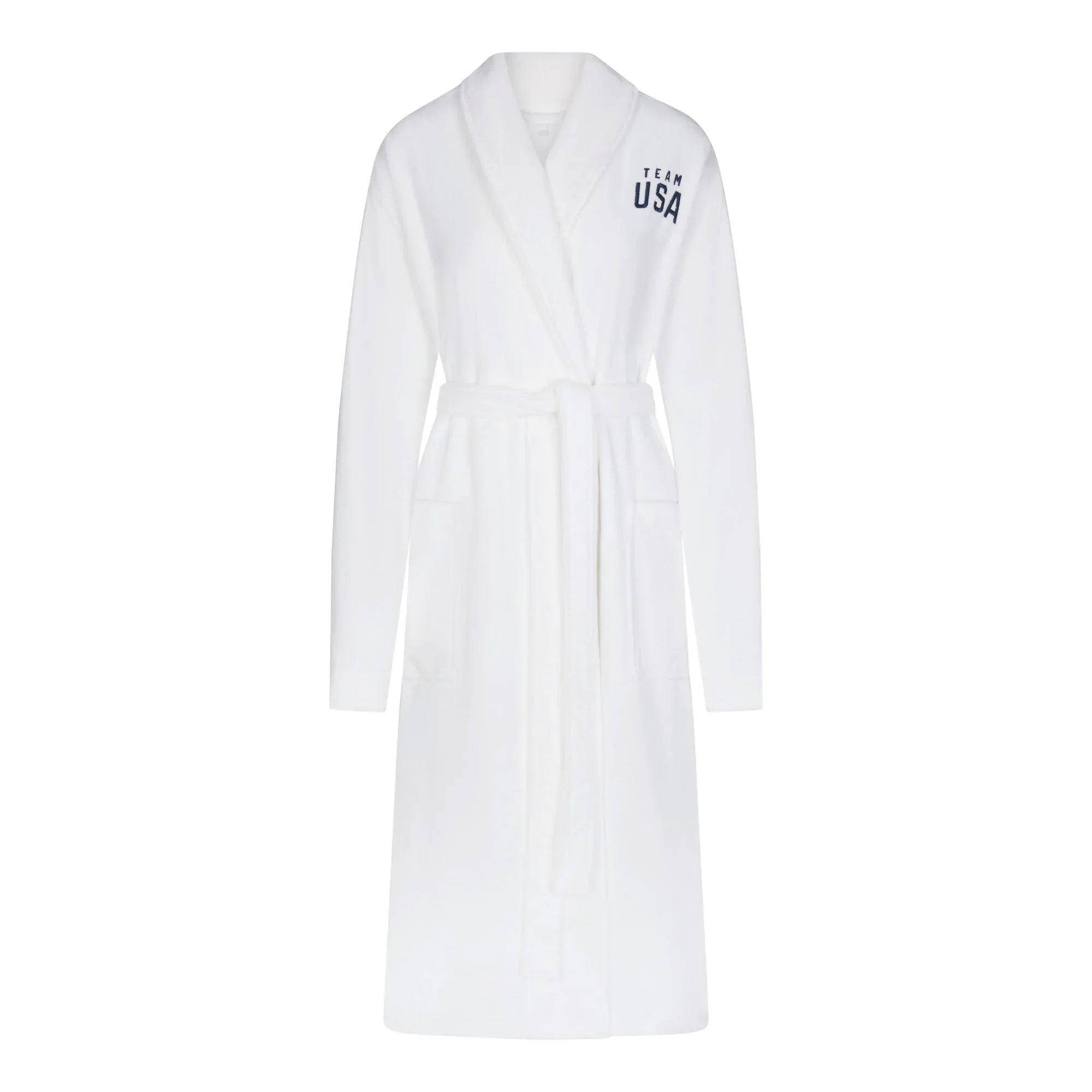 SKIMS FOR TEAM USA TERRY PARALYMPIC UNISEX ROBE | WHITE - ROBE - My Suti