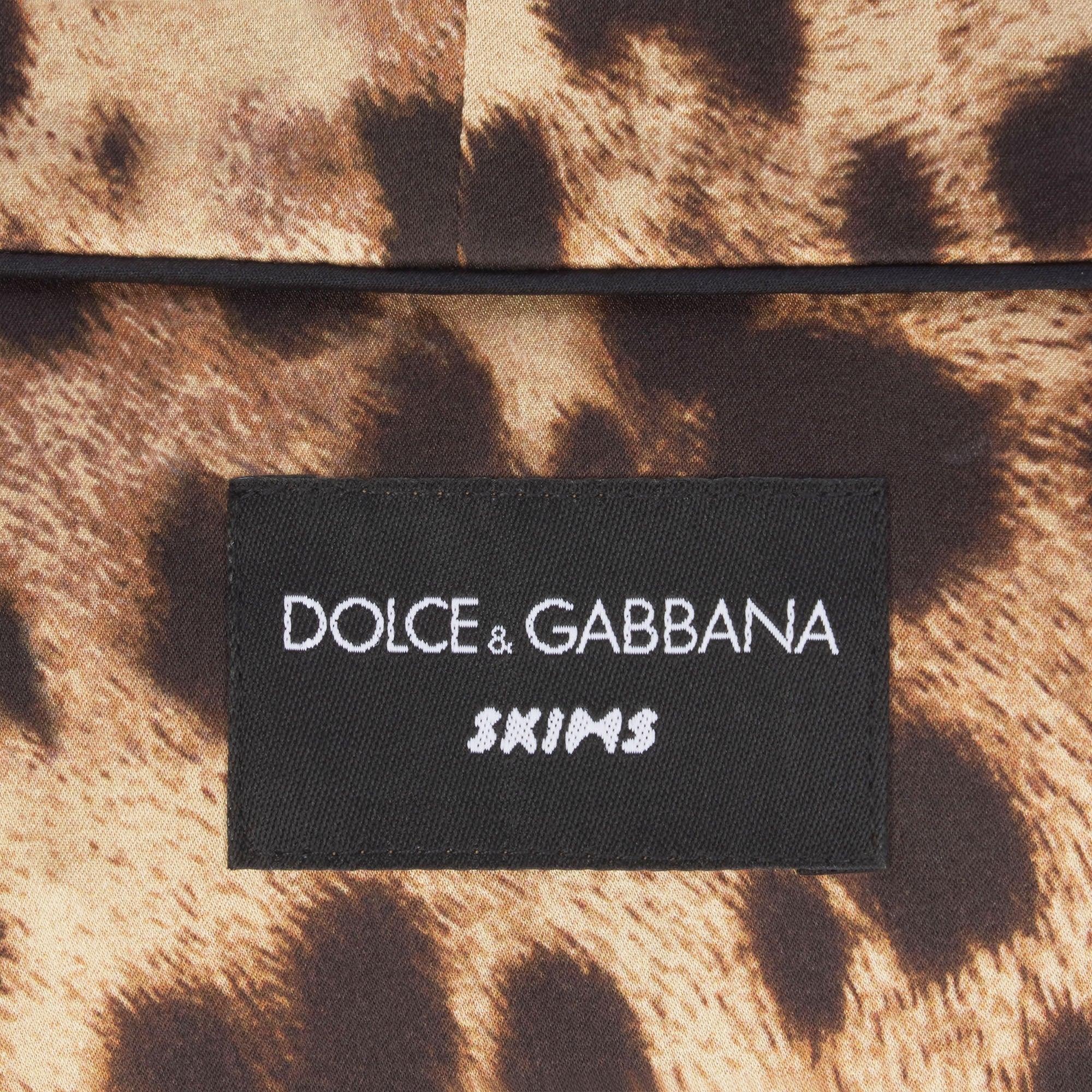 SKIMS DOLCE&GABBANA X SILK LONG ROBE | LEOPARD - KİMONO - My Suti