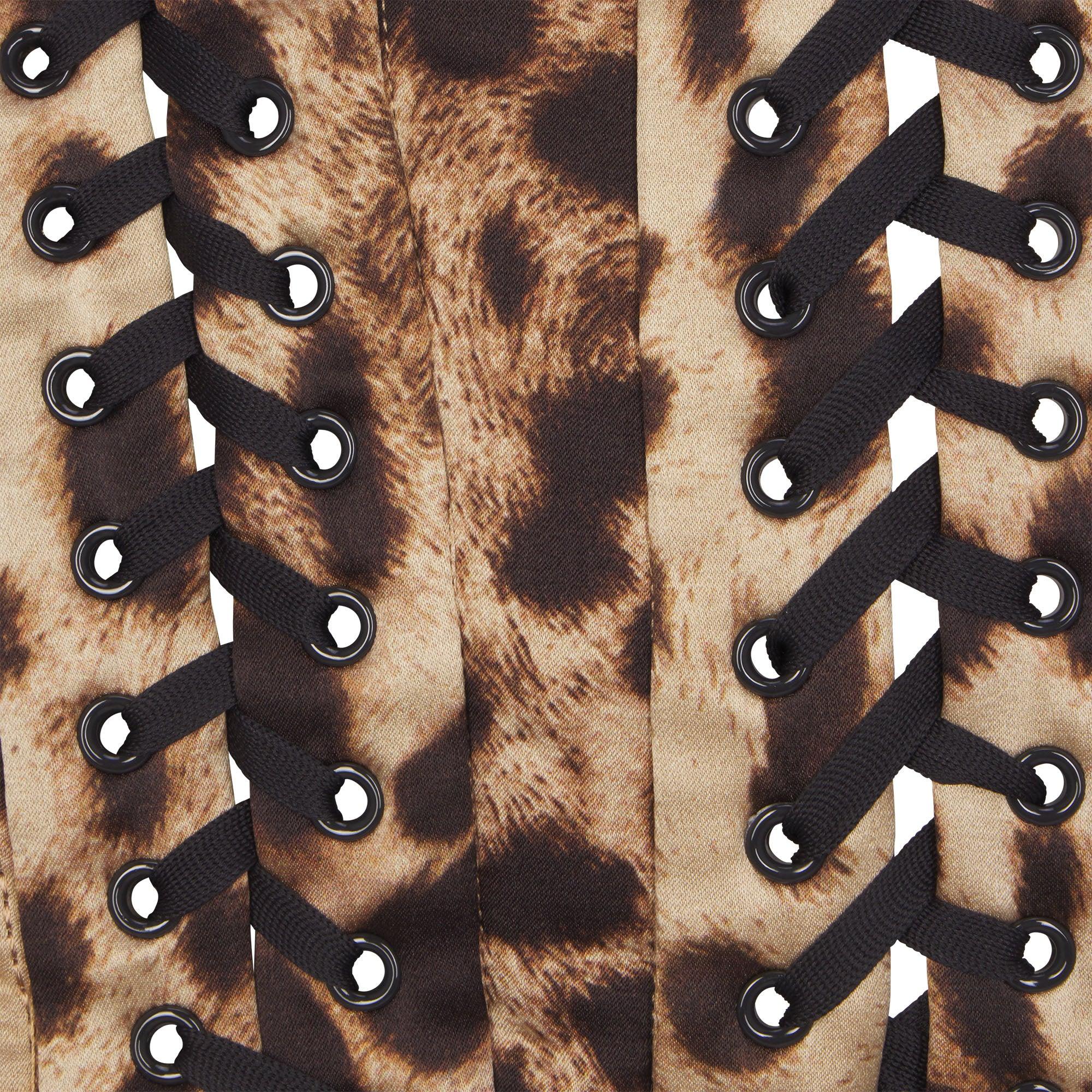 SKIMS DOLCE&GABBANA X SILK LACE UP CORSET | LEOPARD - KORSET - My Suti