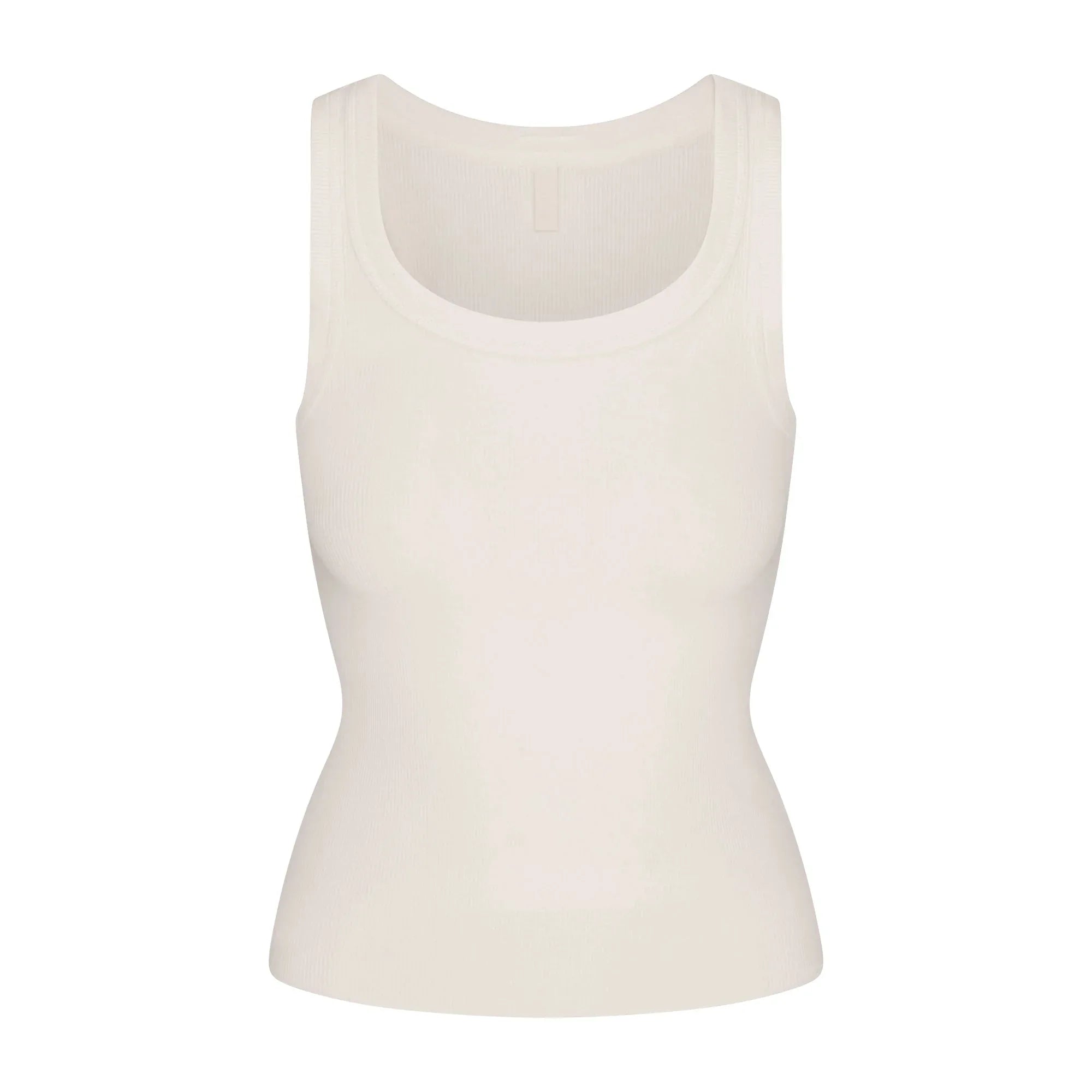 SKIMS COTTON RIB SCOOP NECK TANK | MARBLE - TİŞÖRT - My Suti