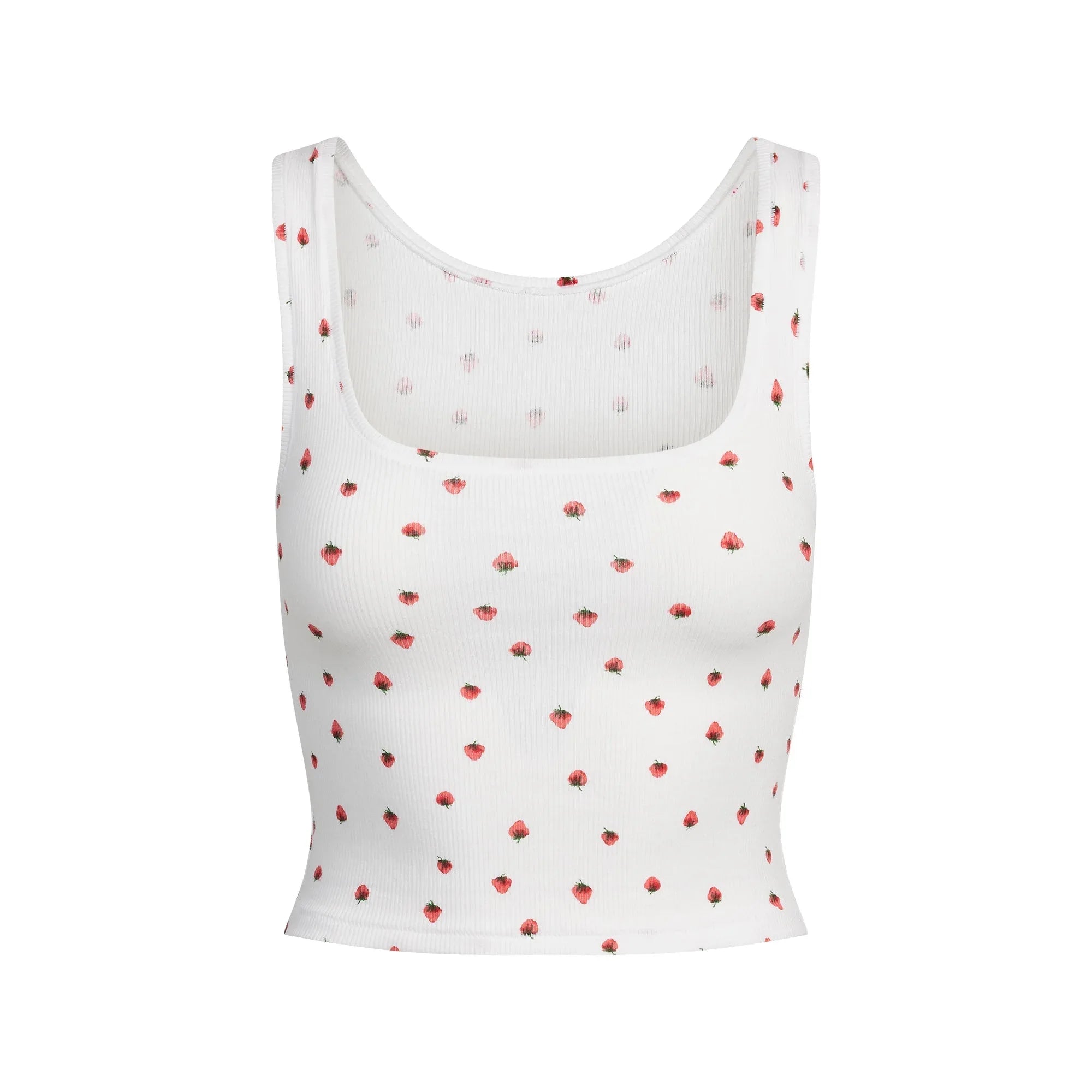 SKIMS COTTON RIB TANK | SNOW STRAWBERRY PRINT - TİŞÖRT - My Suti