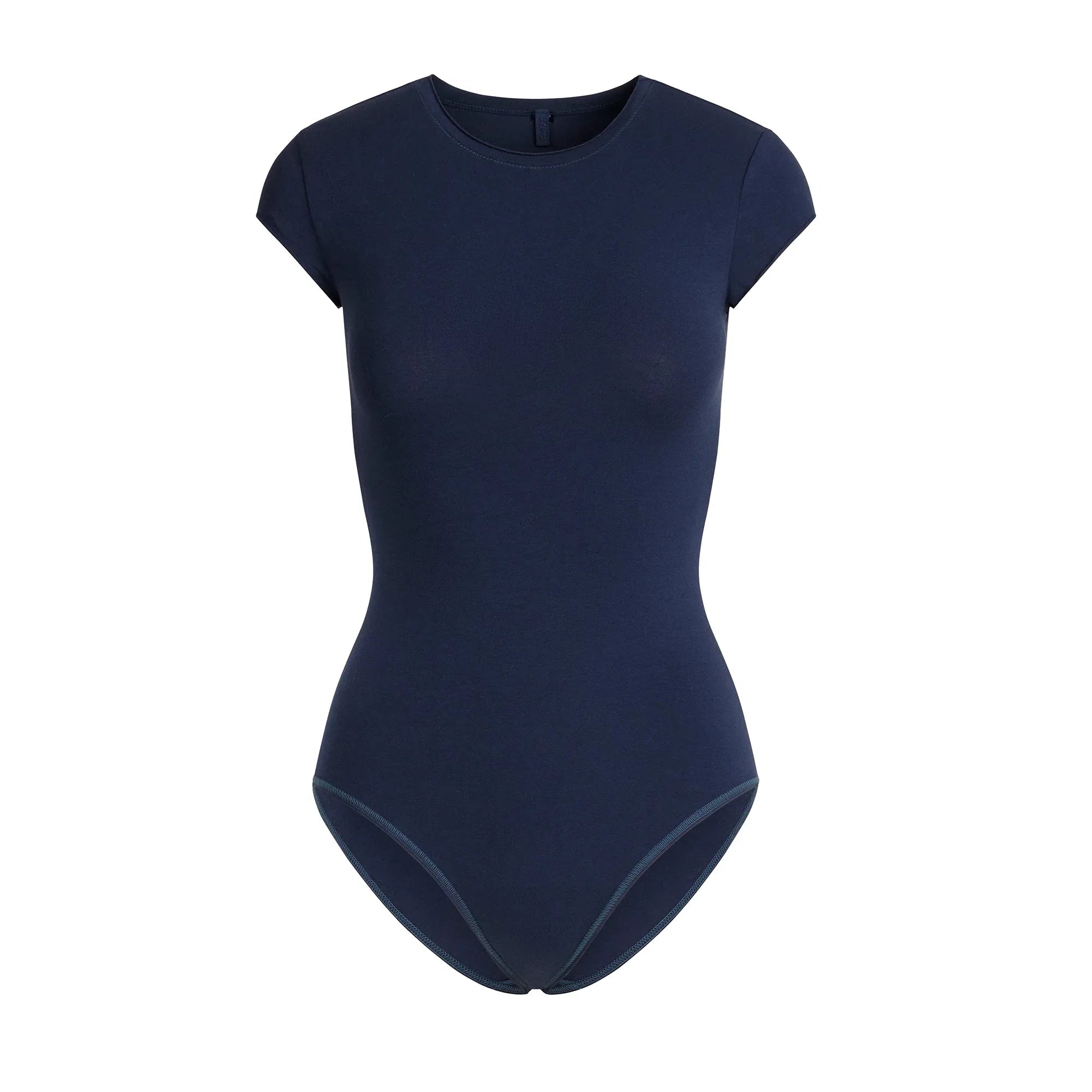 SKIMS COTTON JERSEY T-SHIRT BRIEF BODYSUIT | NAVY - BODYSUIT - My Suti