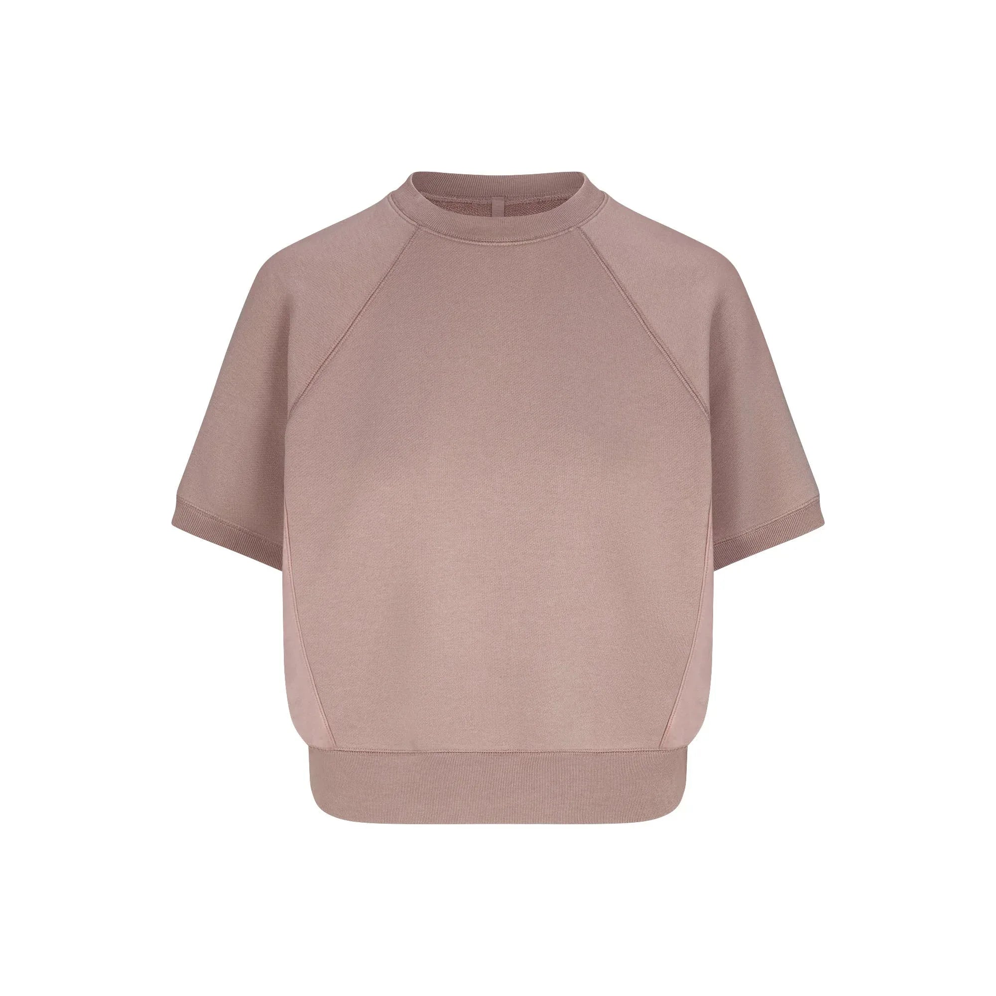 SKIMS FRENCH TERRY RAGLAN SHORT SLEEVE SWEATSHIRT | FAWN - SWEATSHIRT - My Suti