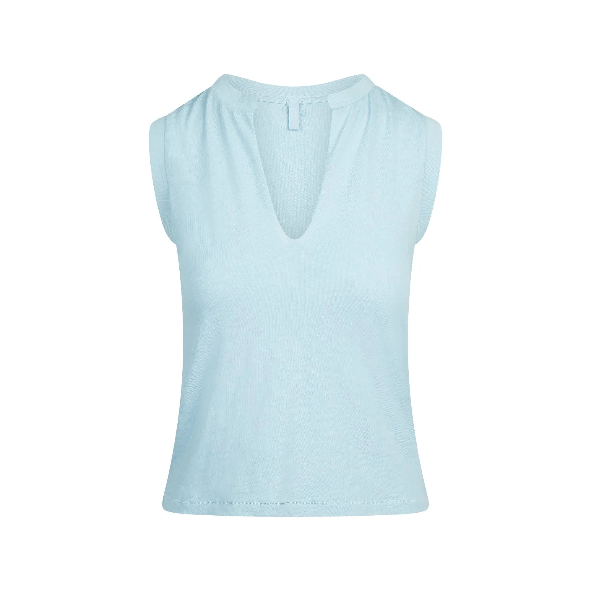 SKIMS WORN IN JERSEY SPLIT NECK MUSCLE TANK | DENIM - TİŞÖRT - My Suti