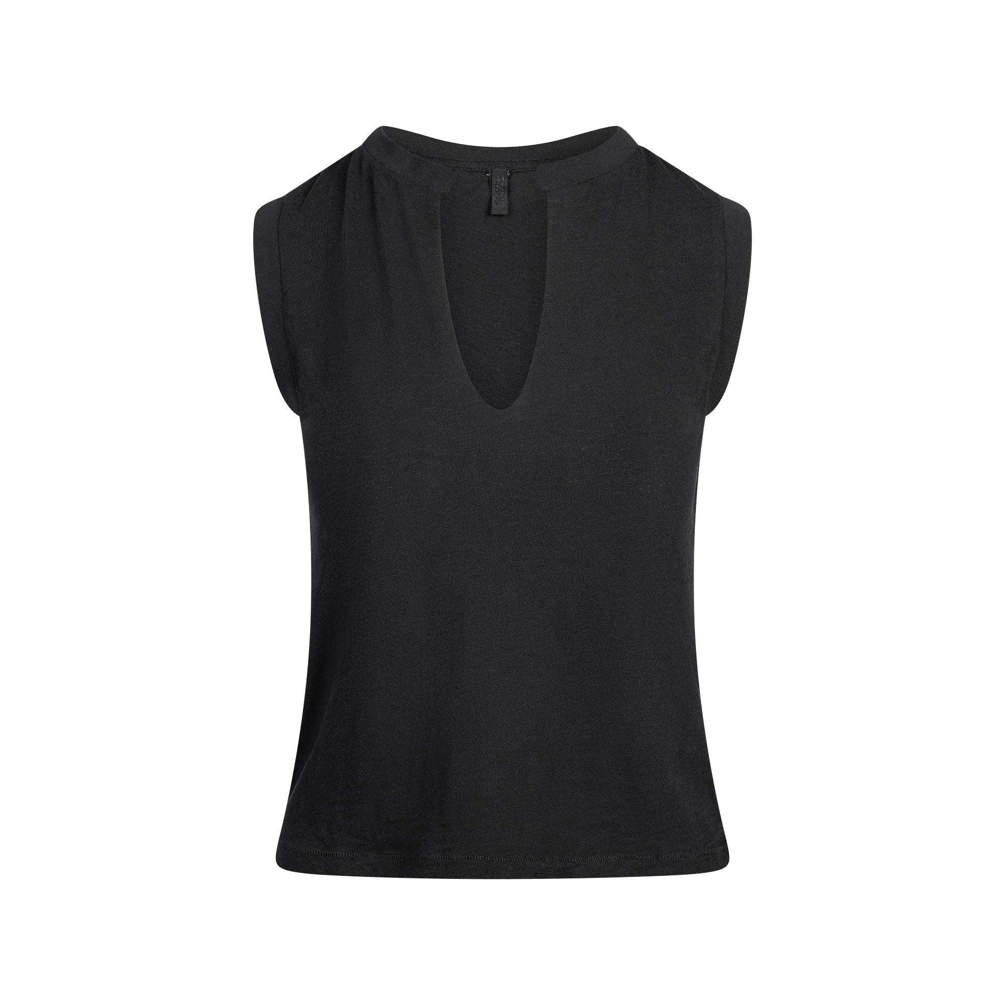 SKIMS WORN IN JERSEY SPLIT NECK MUSCLE TANK | WASHED ONYX - TİŞÖRT - My Suti