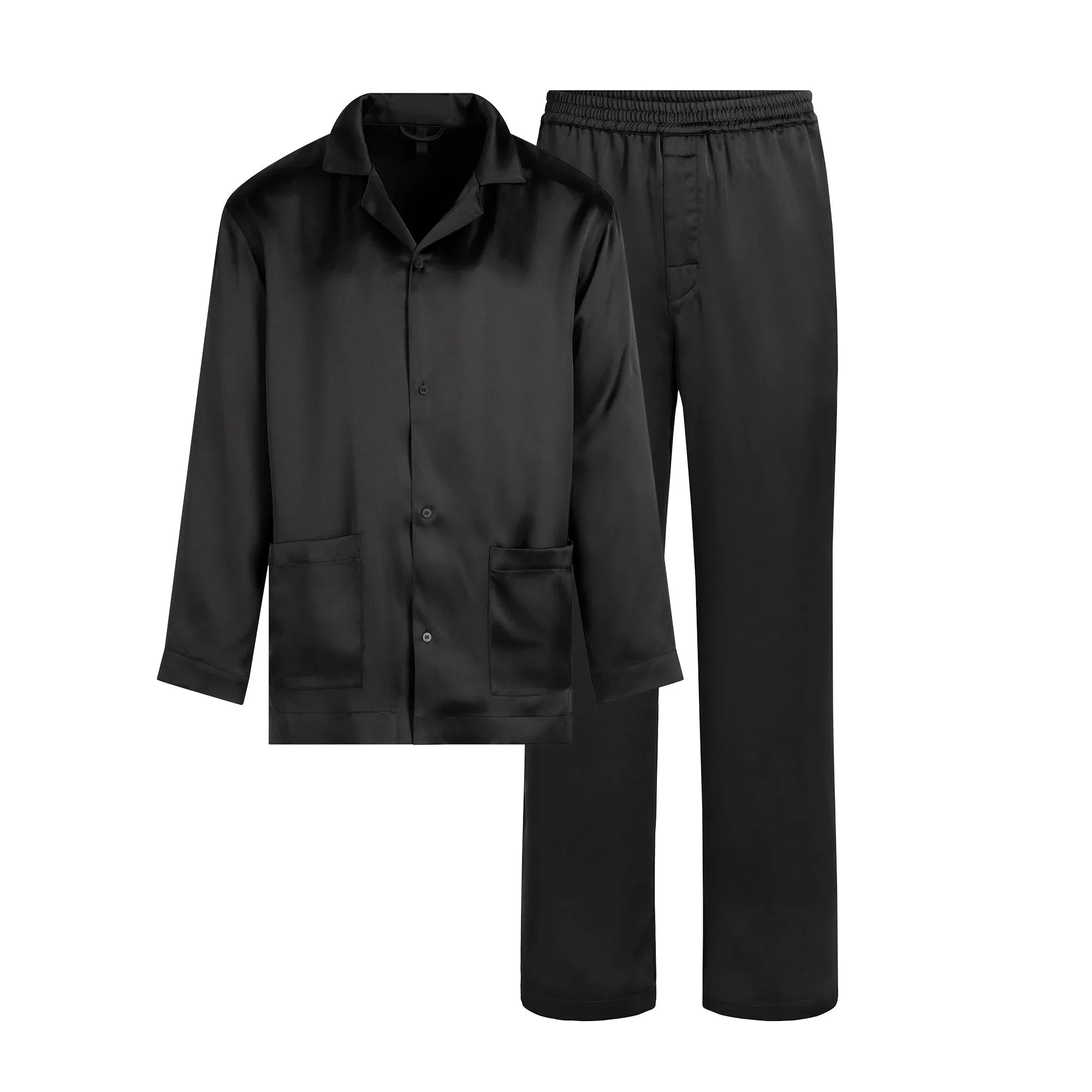 SKIMS SATEEN SLEEP MENS LONG SLEEP SET | ONYX - PİJAMA TAKIMI - My Suti