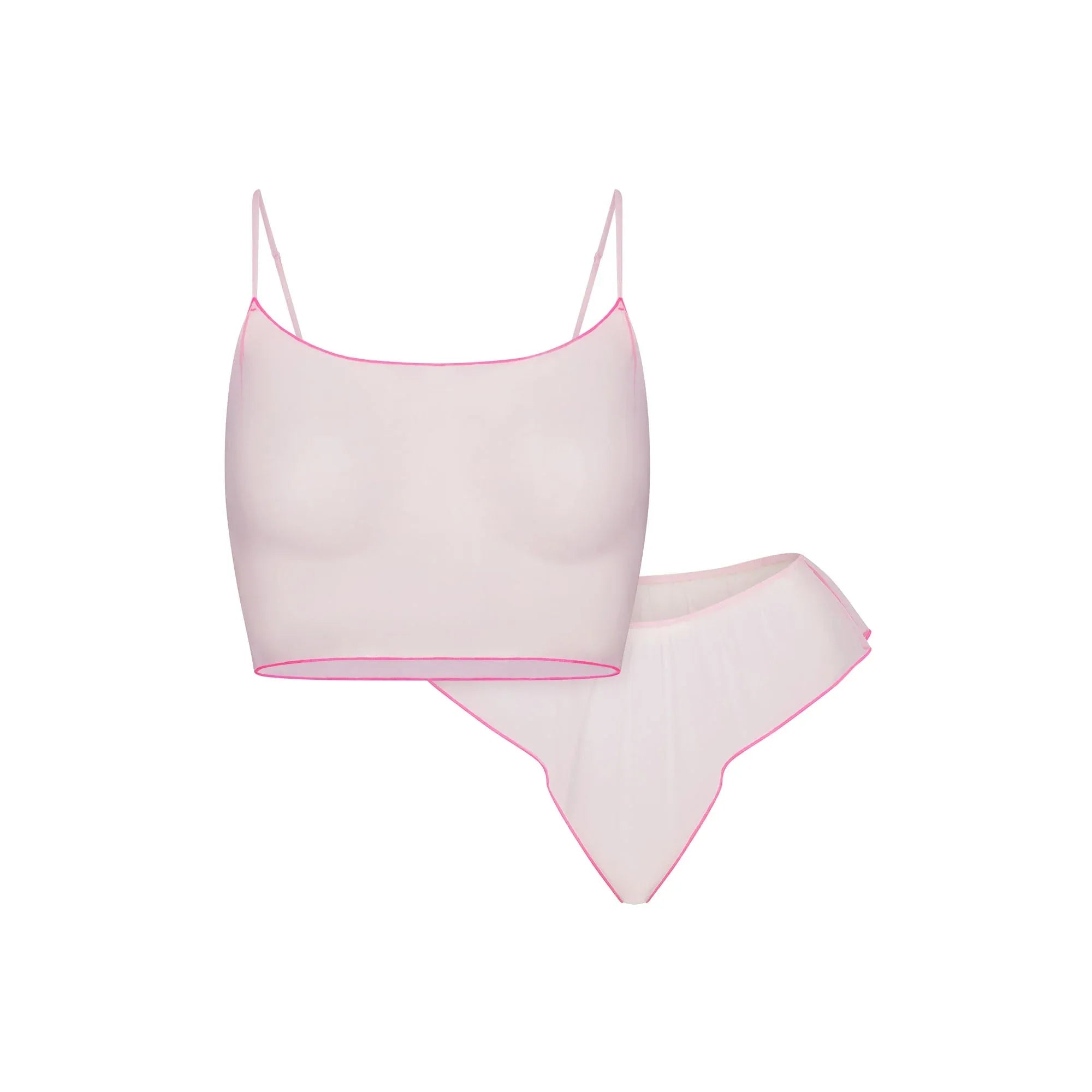 SKIMS TULLE CAMI AND BRIEF SET | CHERRY BLOSSOM CONTRAST - TAKIM - My Suti