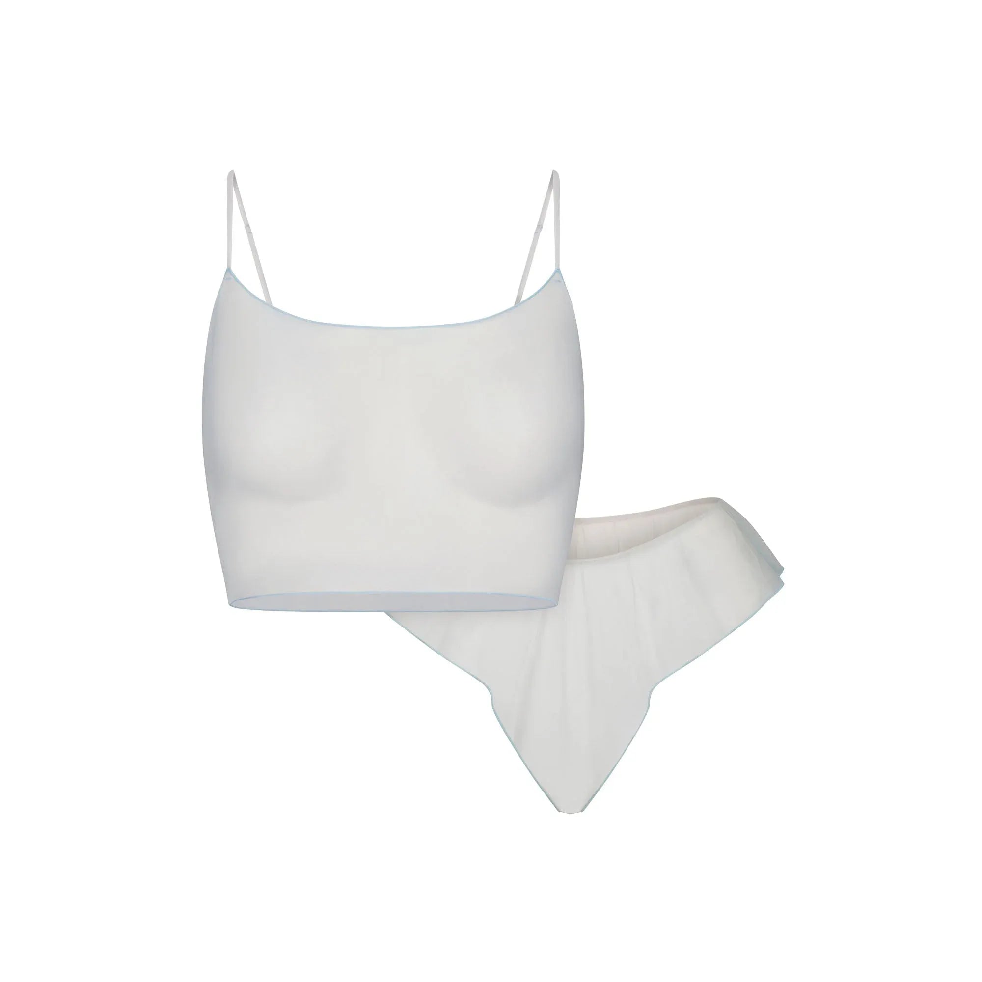 SKIMS TULLE CAMI AND BRIEF SET | PLATINUM CONTRAST - TAKIM - My Suti
