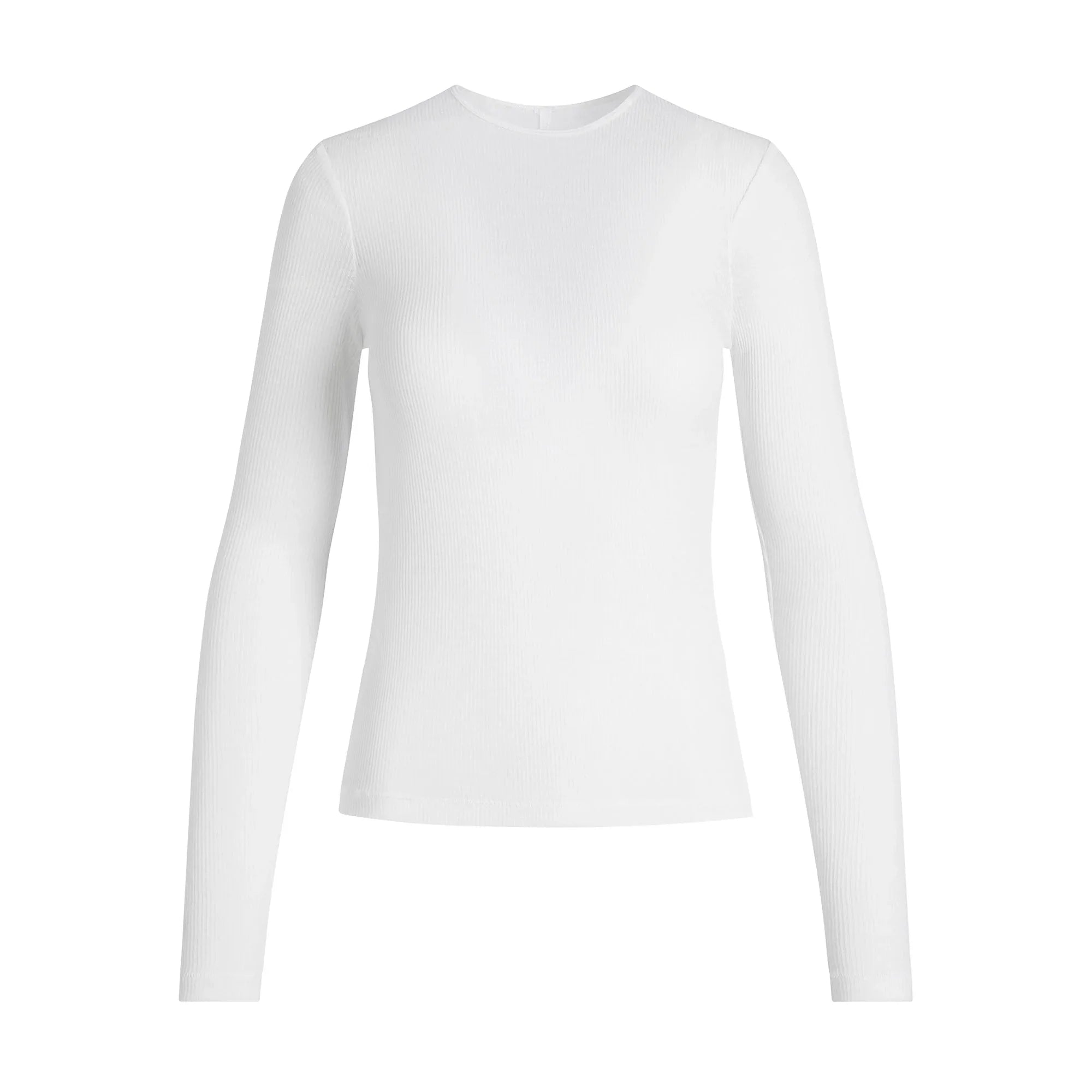SKIMS SHEER COTTON LONG SLEEVE T-SHIRT | SNOW - TİŞÖRT - My Suti