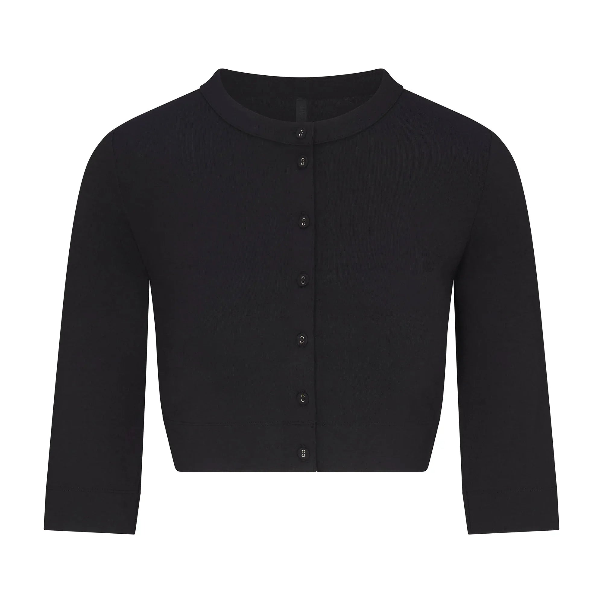 SKIMS SMOOTH LAYERS CROPPED CARDIGAN | OBSIDIAN - KARDİGAN - My Suti