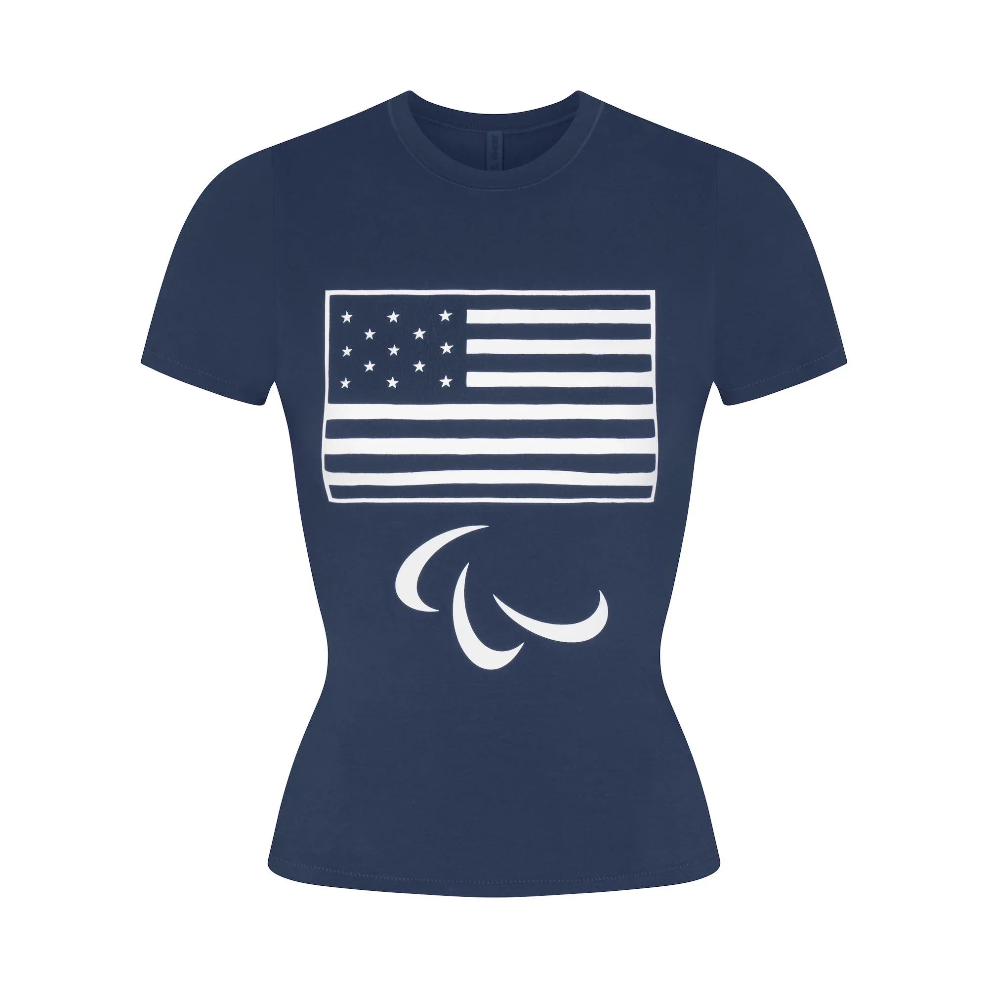 SKIMS FOR TEAM USA COTTON JERSEY PARALYMPIC T-SHIRT | NAVY - TİŞÖRT - My Suti
