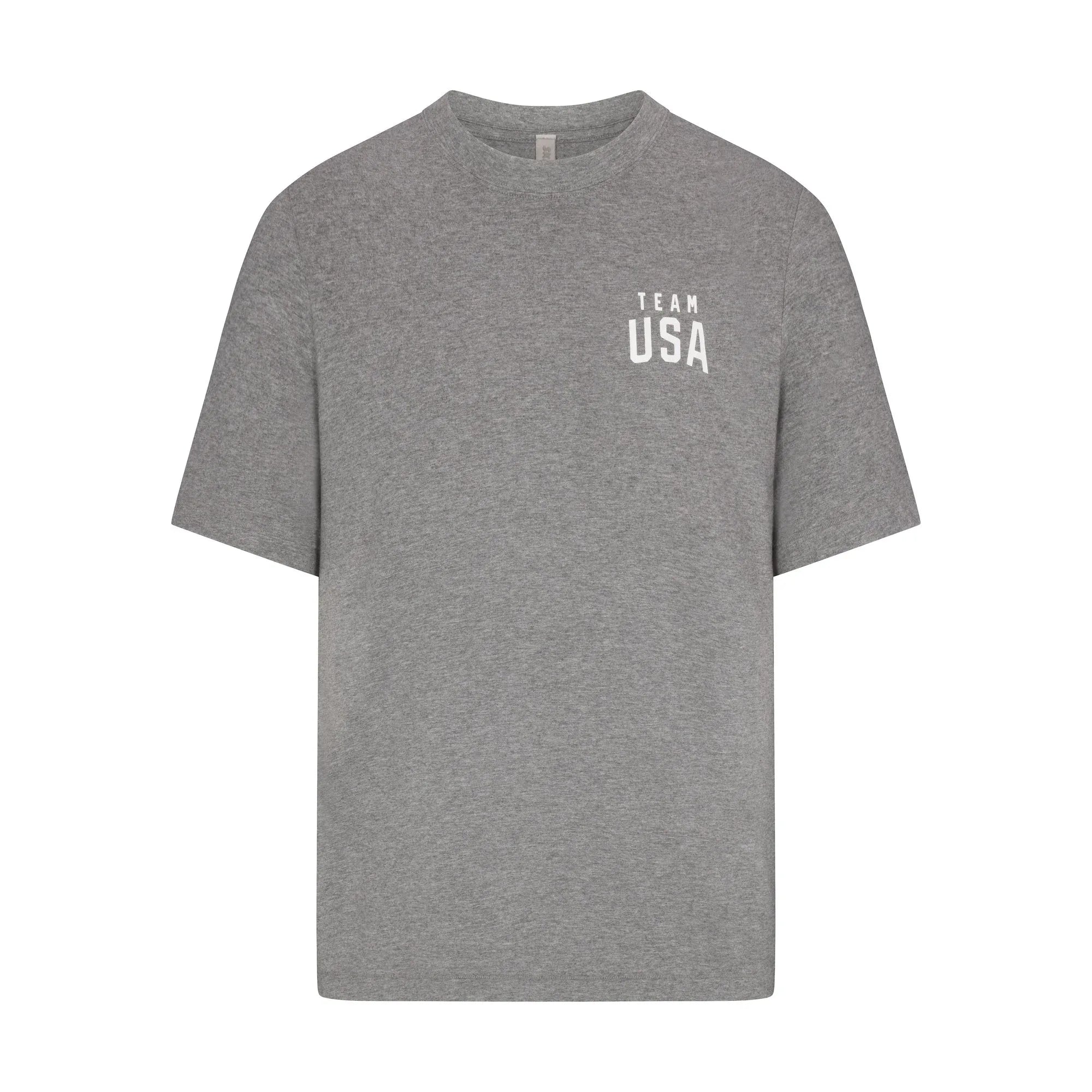 SKIMS FOR TEAM USA JERSEY SLEEP MENS OLYMPIC T-SHIRT | HEATHER GREY - TİŞÖRT - My Suti