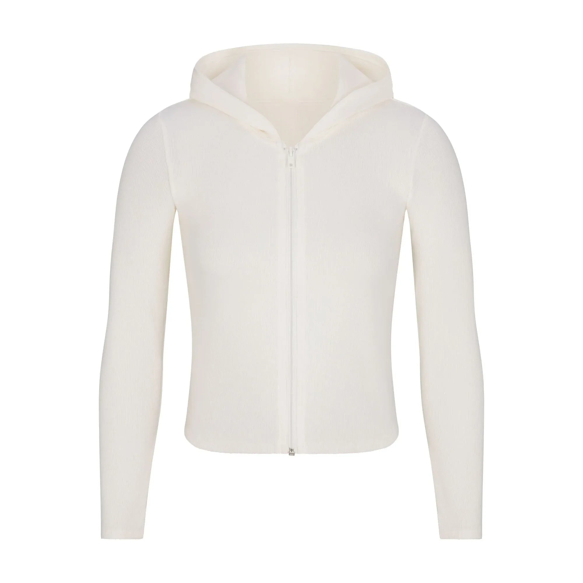 SKIMS COTTON RIB ZIP UP HOODIE | MARBLE - KAPŞONLU SWEATSHIRT - My Suti