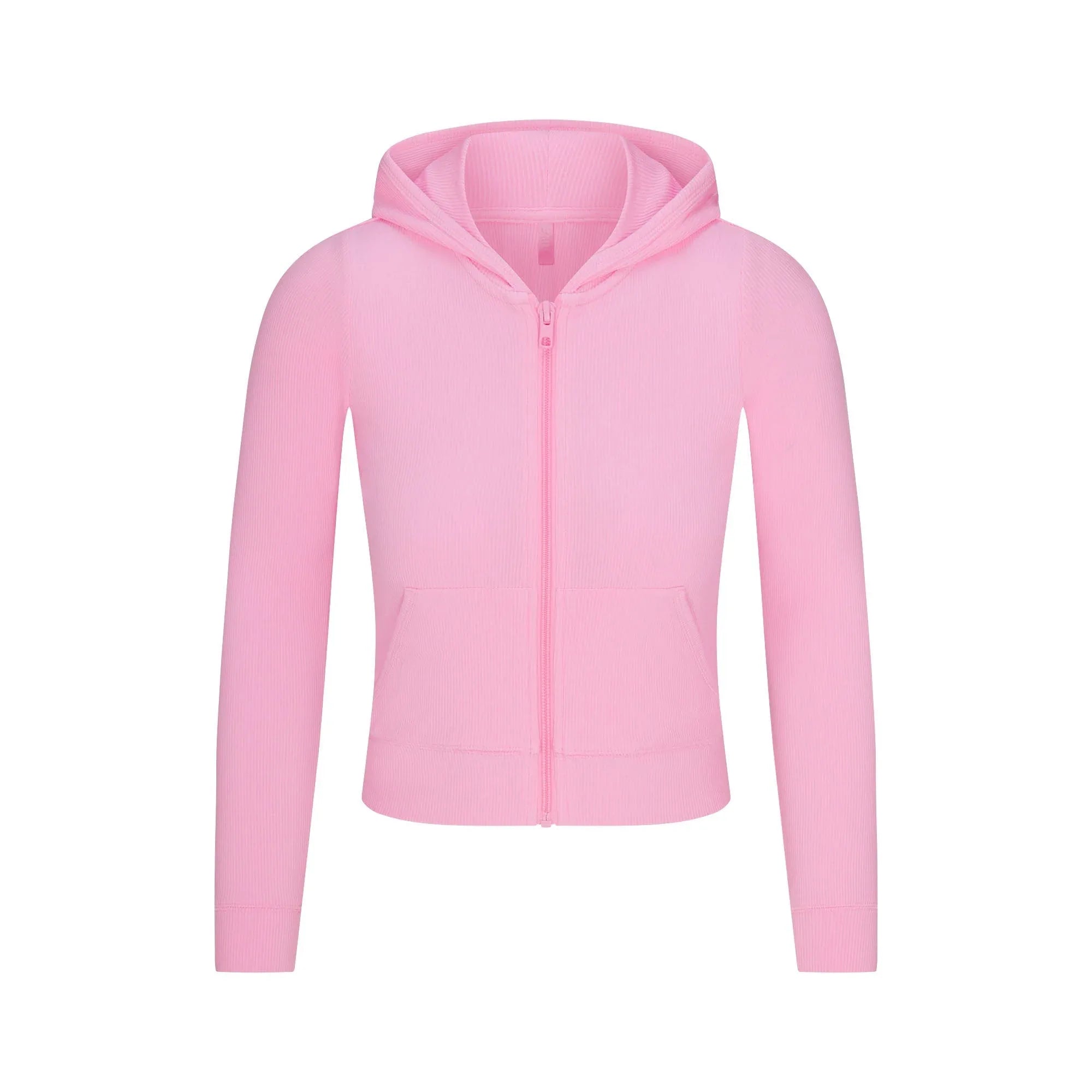 SKIMS SOFT LOUNGE ZIP UP HOODIE | BUBBLE GUM - HIRKA - My Suti