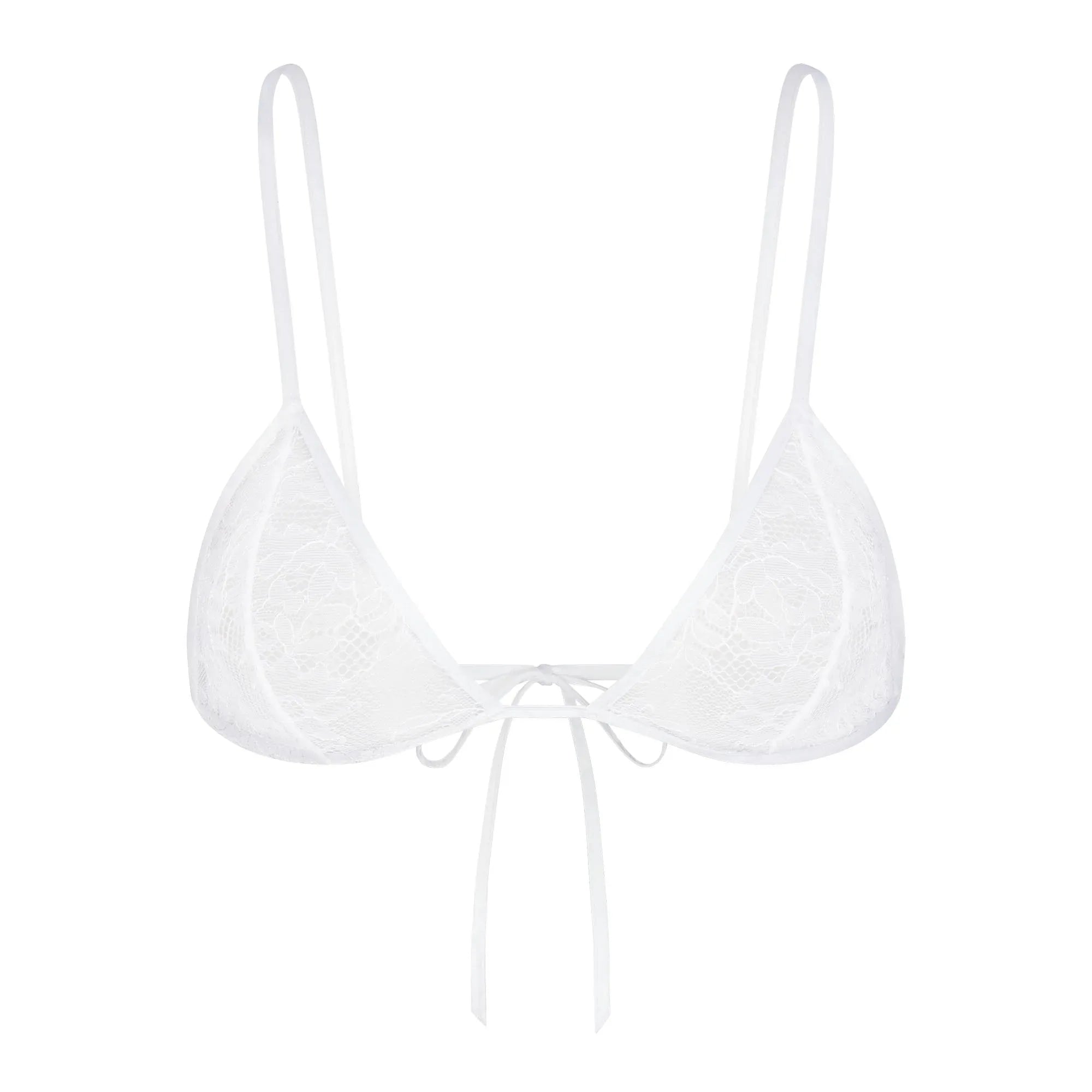 SKIMS LACE TRIANGLE BRALETTE | SNOW - SÜTYEN - My Suti