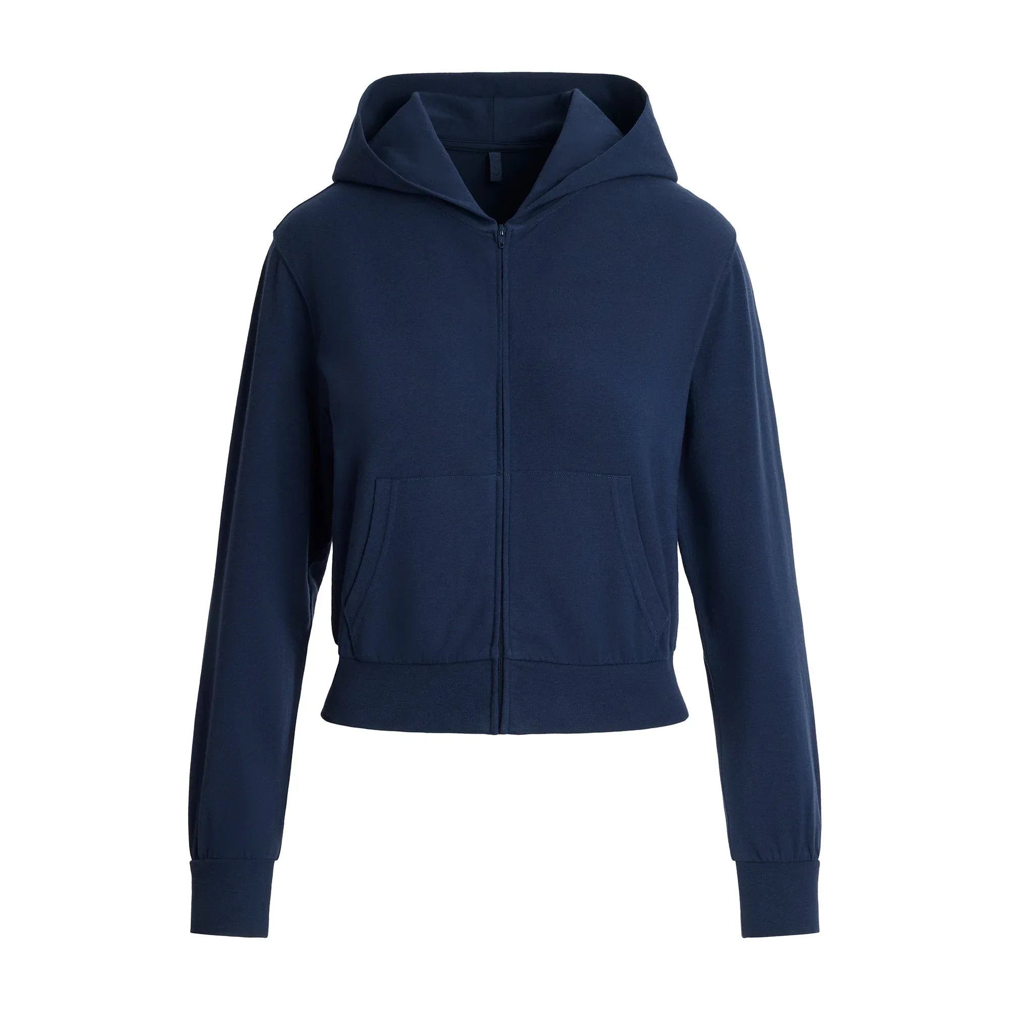 SKIMS COTTON JERSEY ZIP UP HOODIE | NAVY - KAPŞONLU SWEATSHIRT - My Suti