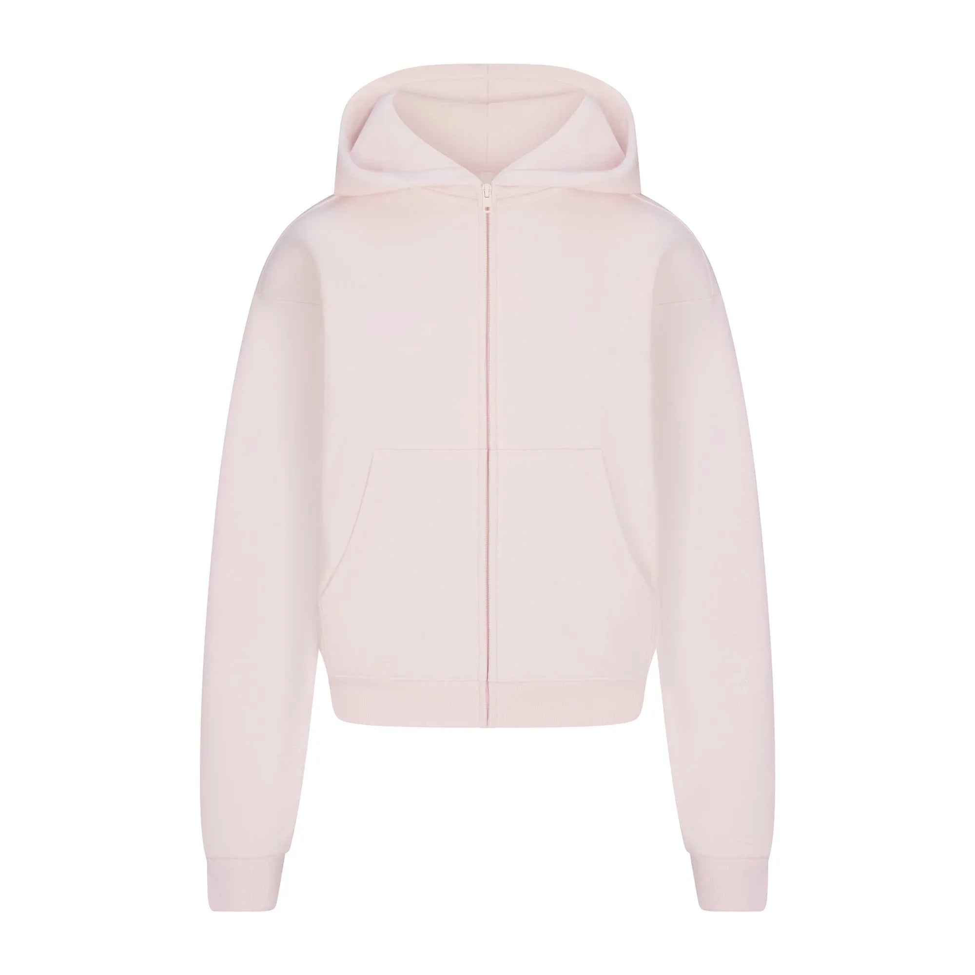 SKIMS COTTON FLEECE CLASSIC ZIP UP HOODIE | BARELY PINK - KAPŞONLU SWEATSHIRT - My Suti