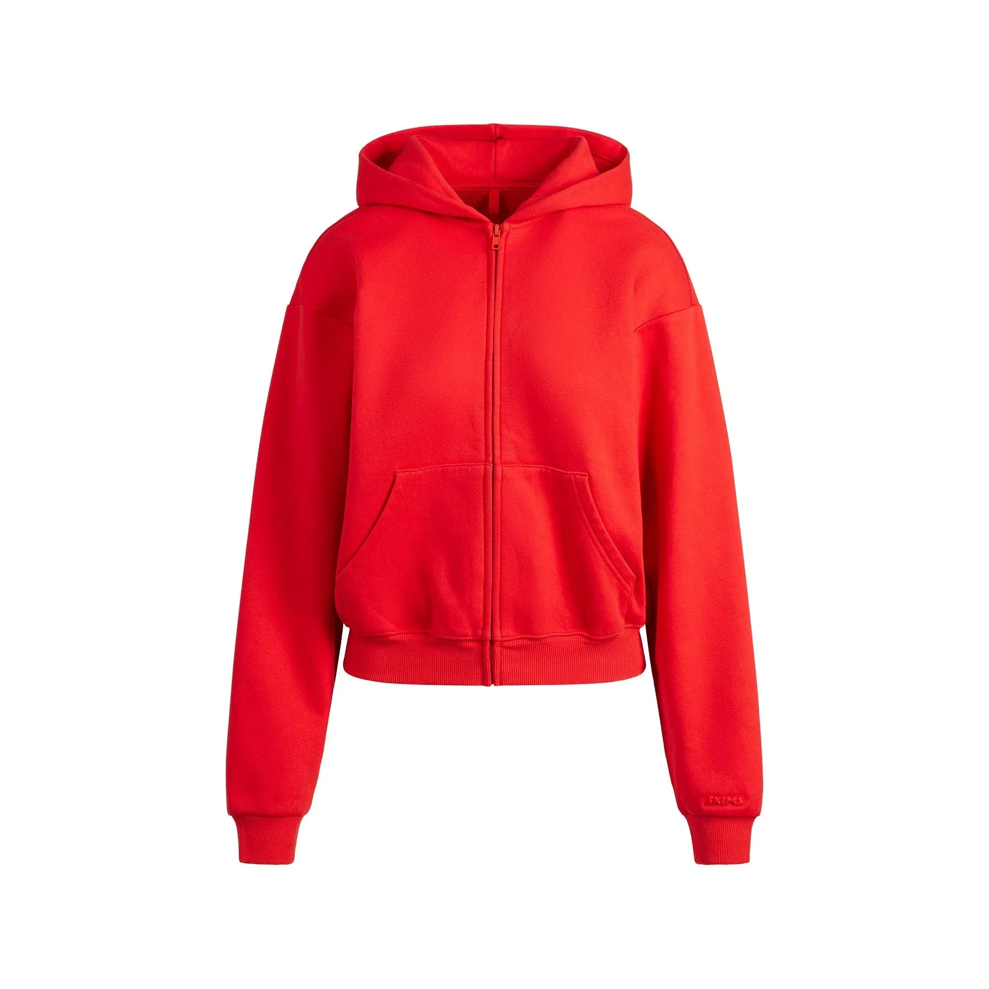 SKIMS COTTON FLEECE CLASSIC ZIP UP HOODIE | RUBY - KAPŞONLU ÜST - My Suti
