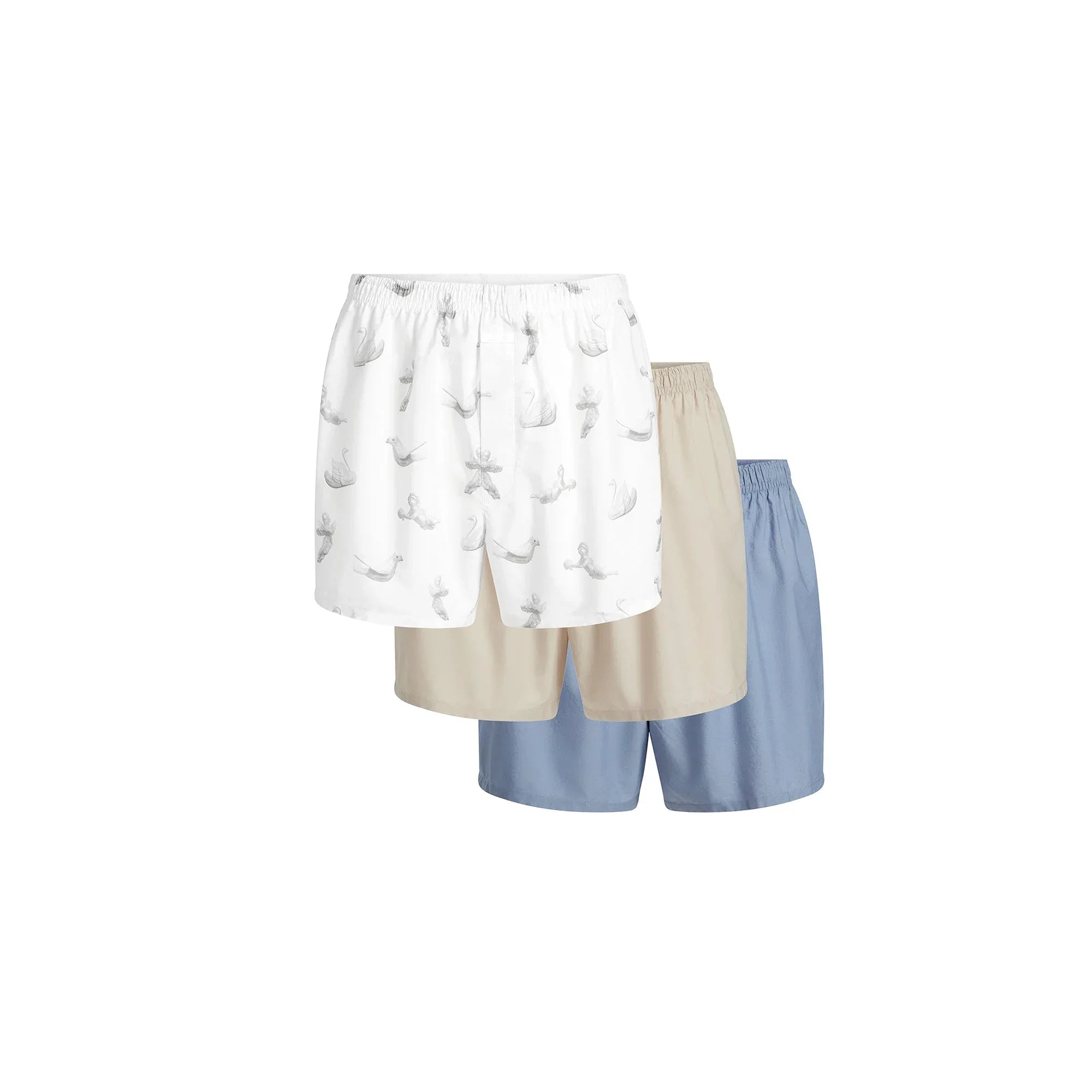 SKIMS COTTON POPLIN MENS BOXER 3-PACK | STONE SLATE MULTI - KUTU ŞORT - My Suti