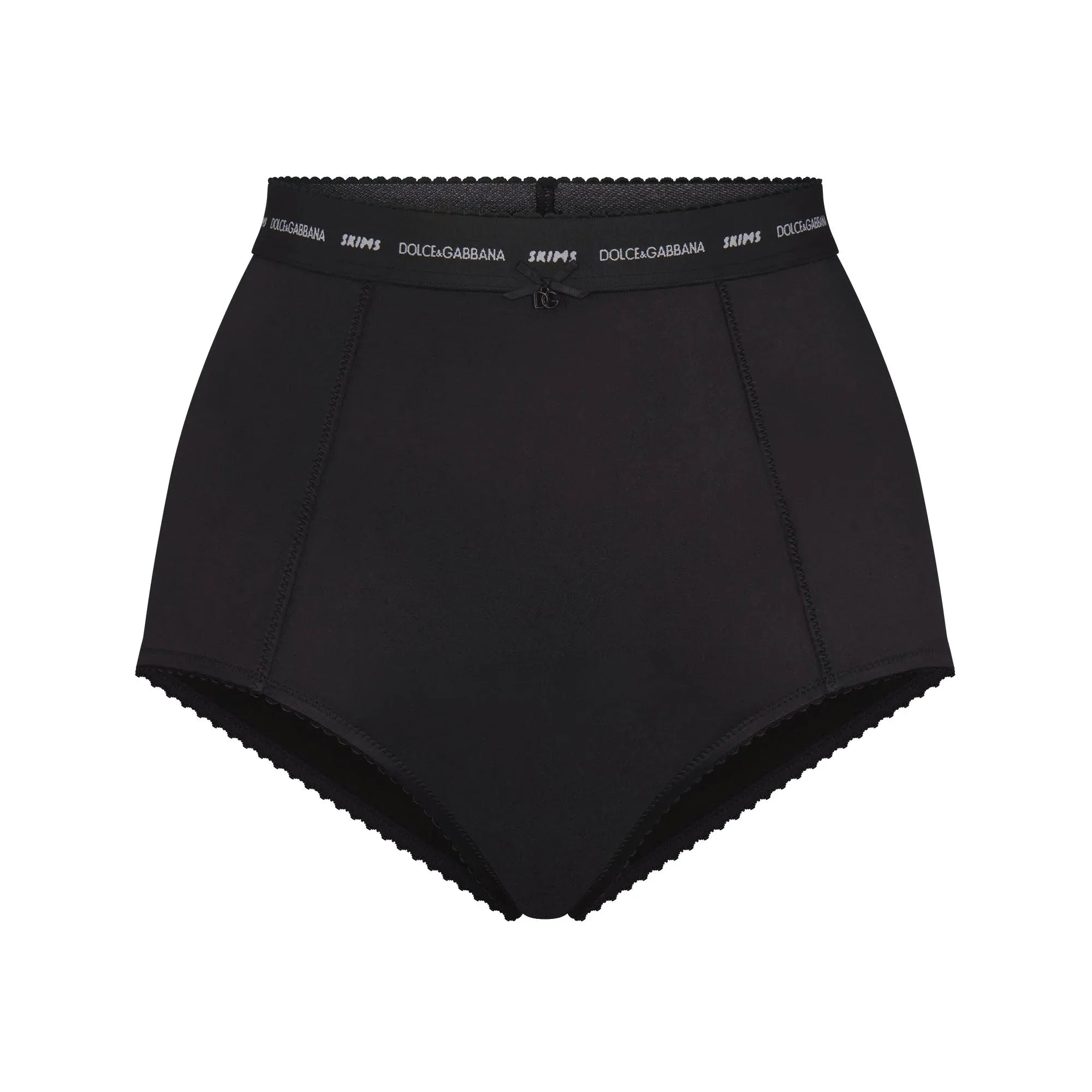 SKIMS DOLCE&GABBANA X STRETCH SATIN HIGH-WAISTED BRIEF | ONYX - KÜLOT - My Suti