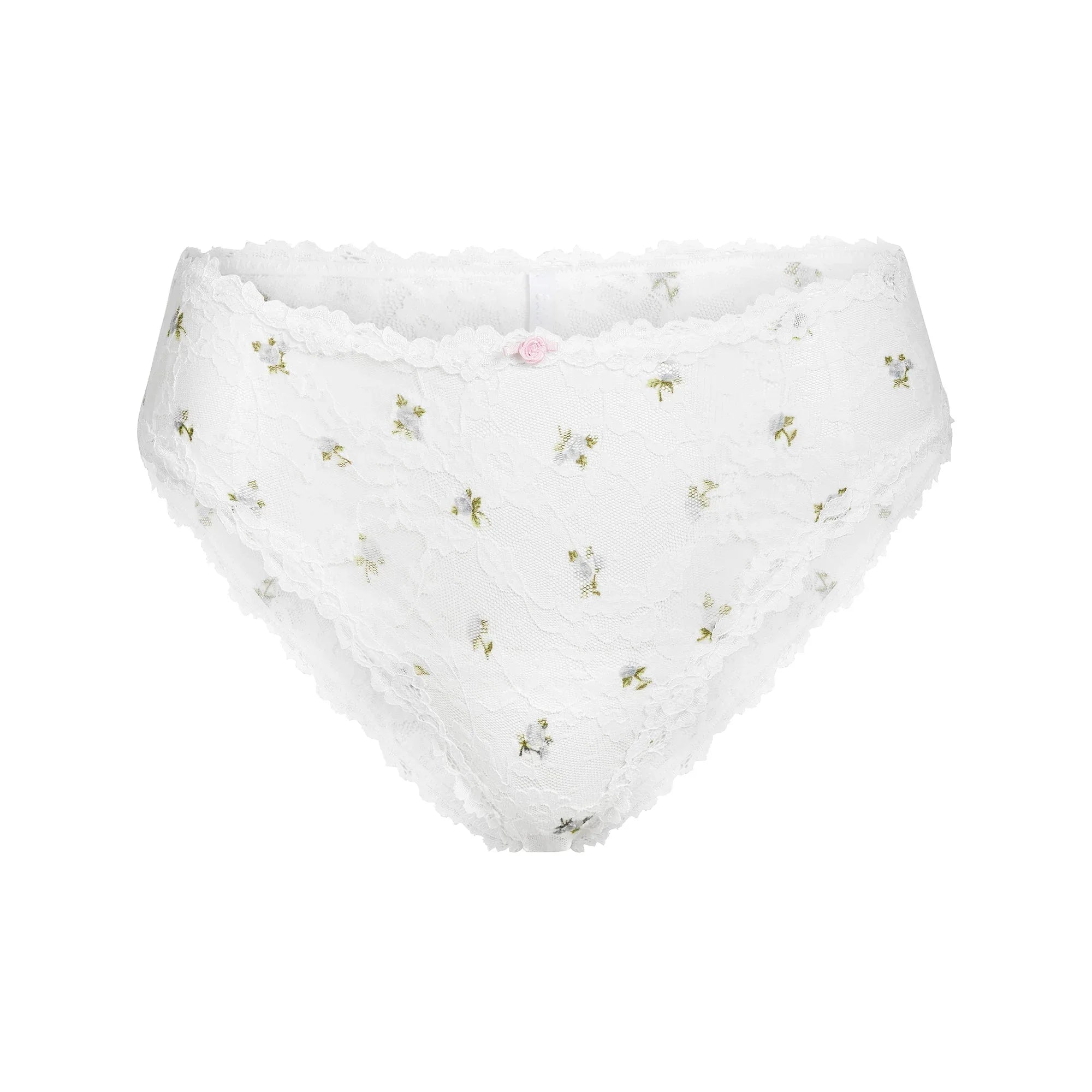 SKIMS STRETCH LACE BRIEF | SNOW ROSEBUD PRINT - KÜLOT - My Suti