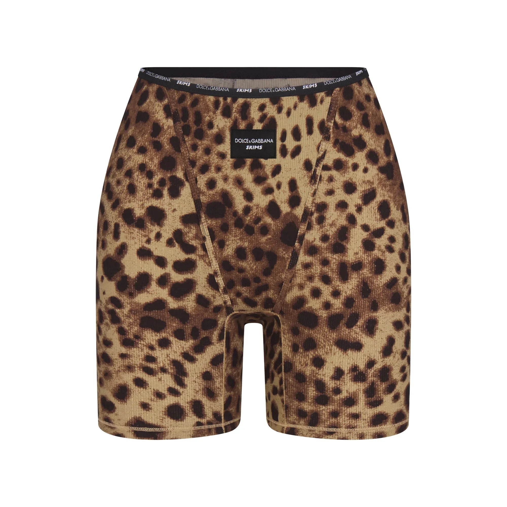 SKIMS DOLCE&GABBANA X COTTON RIB BOXER | LEOPARD - KUTU ŞORT - My Suti
