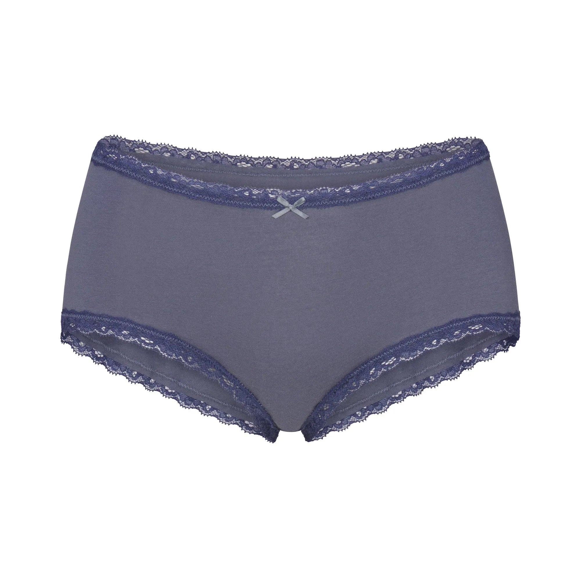 SKIMS LIGHTWEIGHT COTTON LACE BOY SHORT | STEEL BLUE - KıSA ŞORT - My Suti