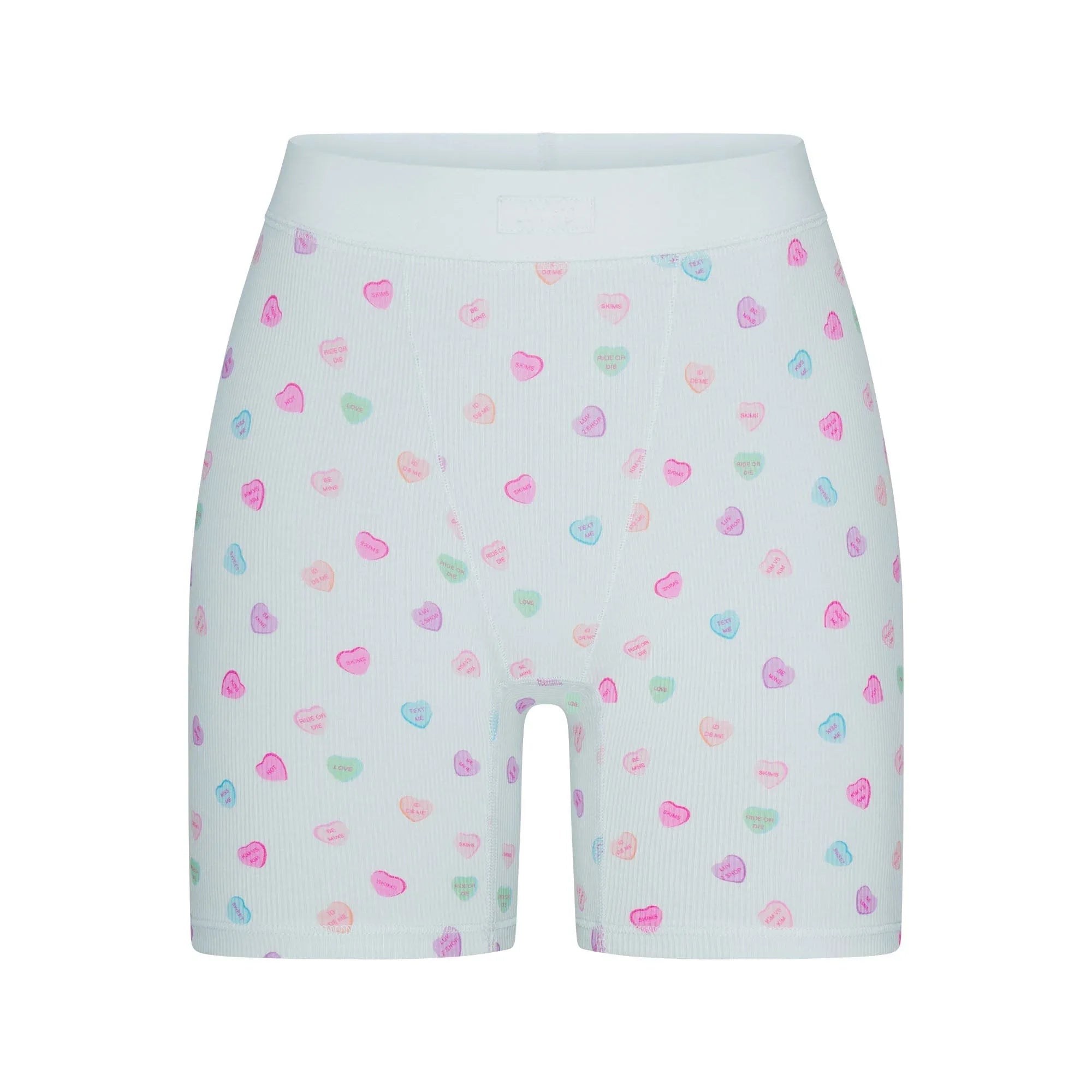SKIMS SOFT LOUNGE BOXER | CLOUD CANDY HEART PRINT - KUTU ŞORT - My Suti