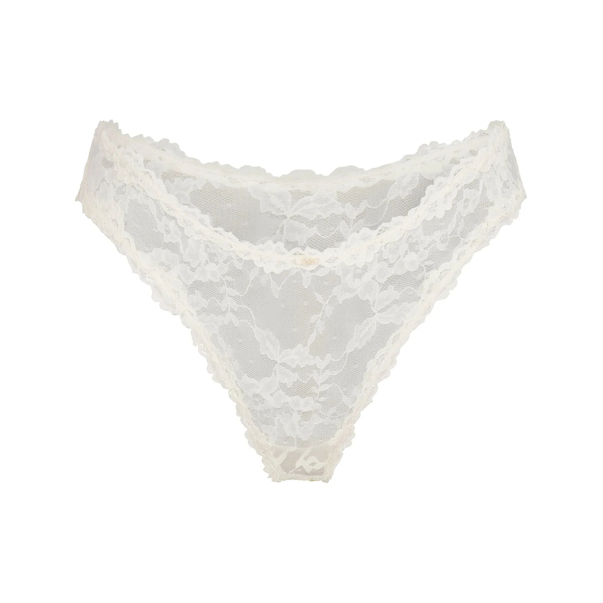 SKIMS STRETCH LACE DIPPED THONG | ECRU - TANGA - My Suti