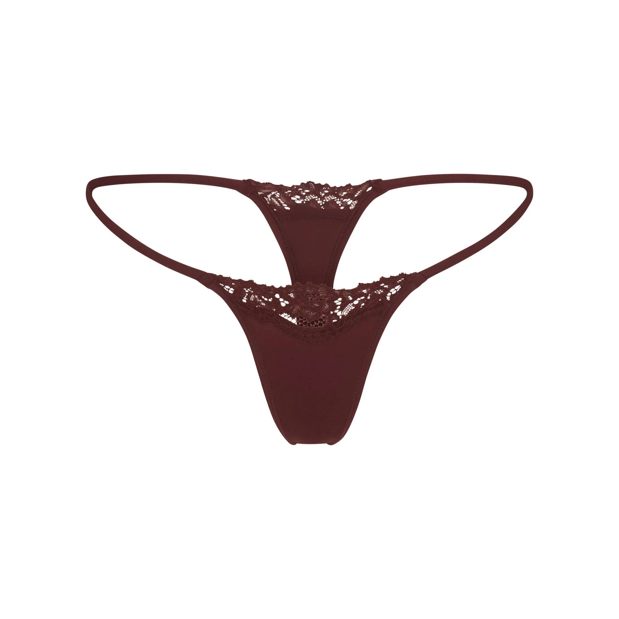 SKIMS FITS EVERYBODY LACE STRING THONG | OXBLOOD - İP THONG - My Suti