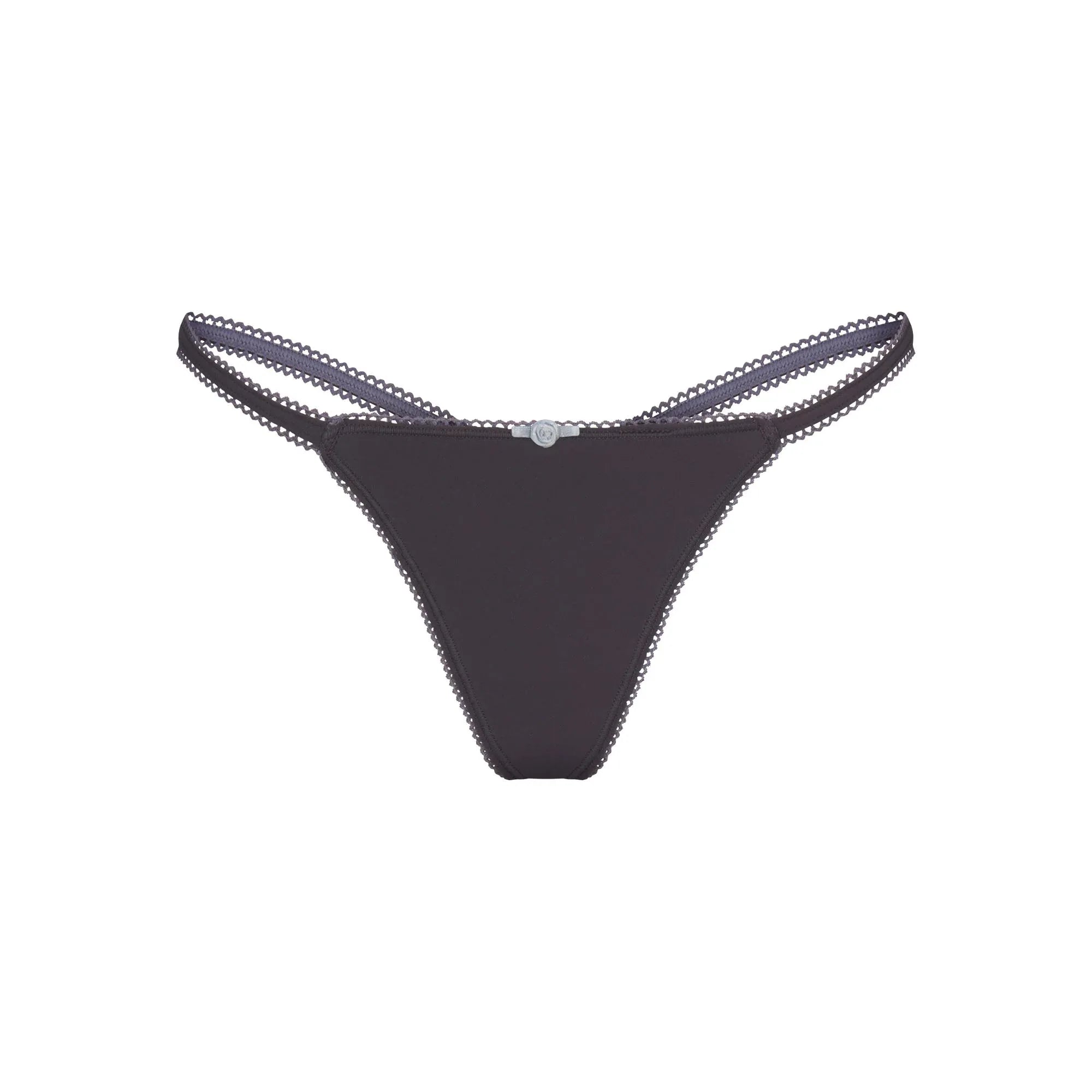 SKIMS FITS EVERYBODY PICOT STRING THONG | ASH CONTRAST - İP BIKINI - My Suti