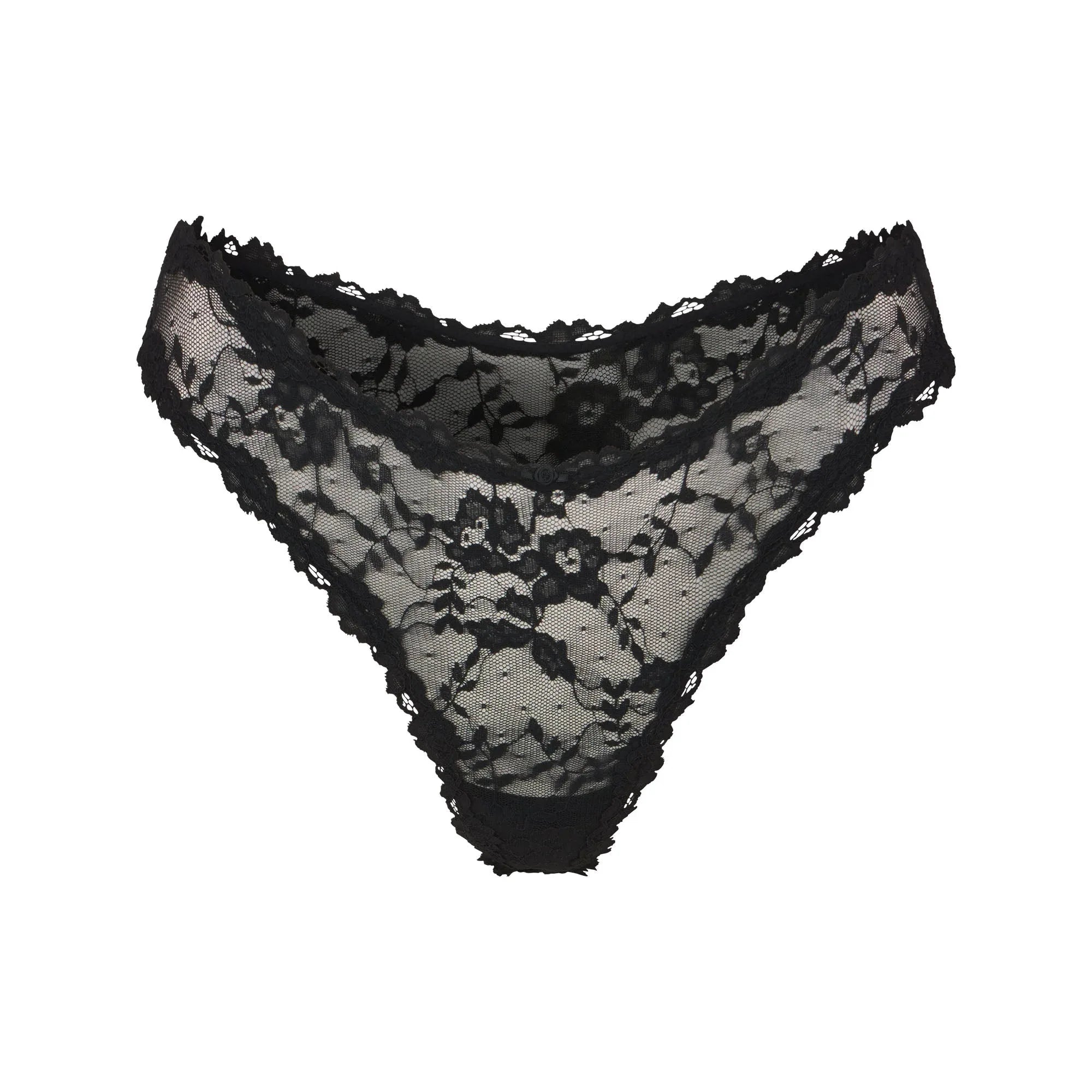 SKIMS STRETCH LACE DIPPED THONG | SOOT - TANGA - My Suti