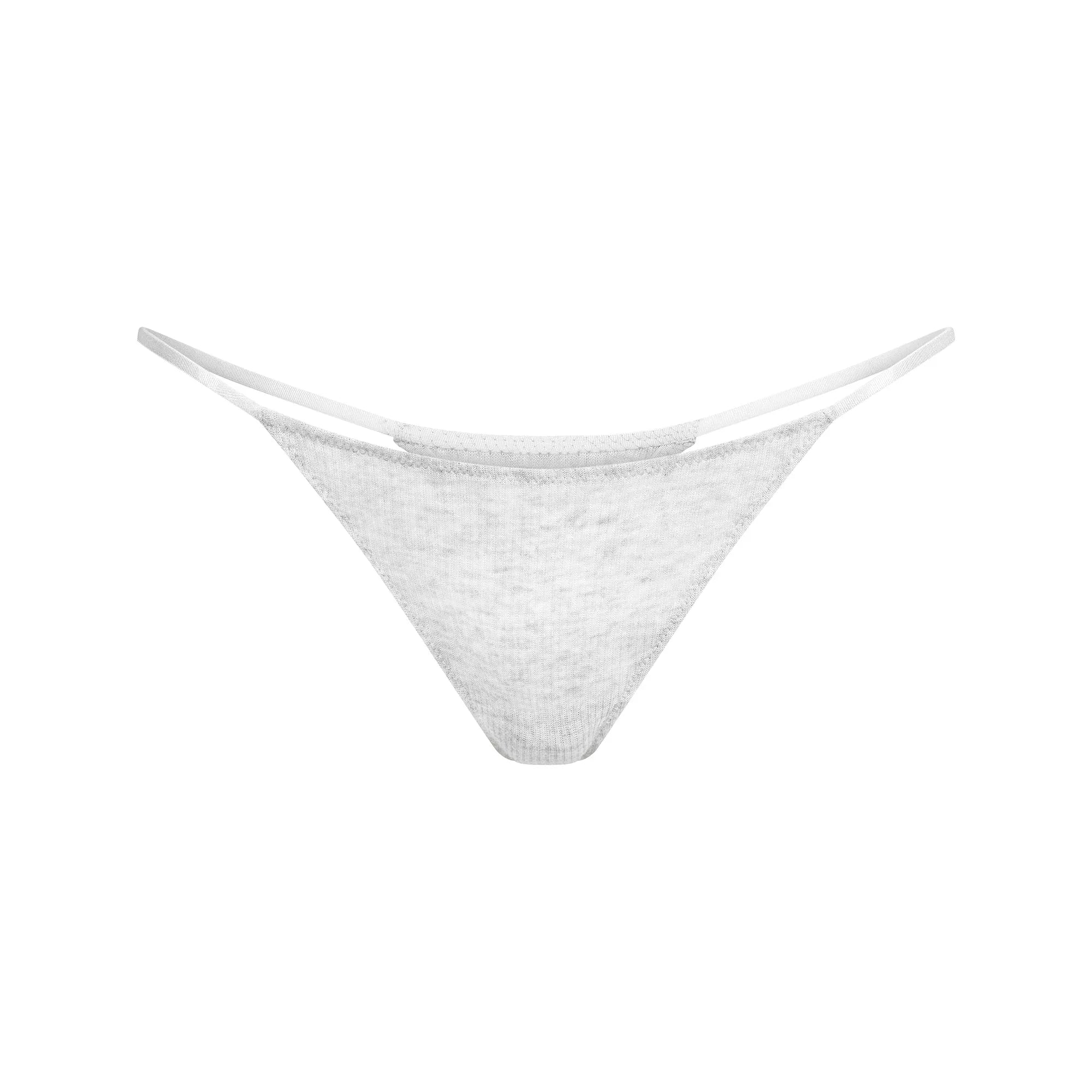 SKIMS SHEER COTTON STRING THONG | LIGHT HEATHER GREY - İP THONG - My Suti