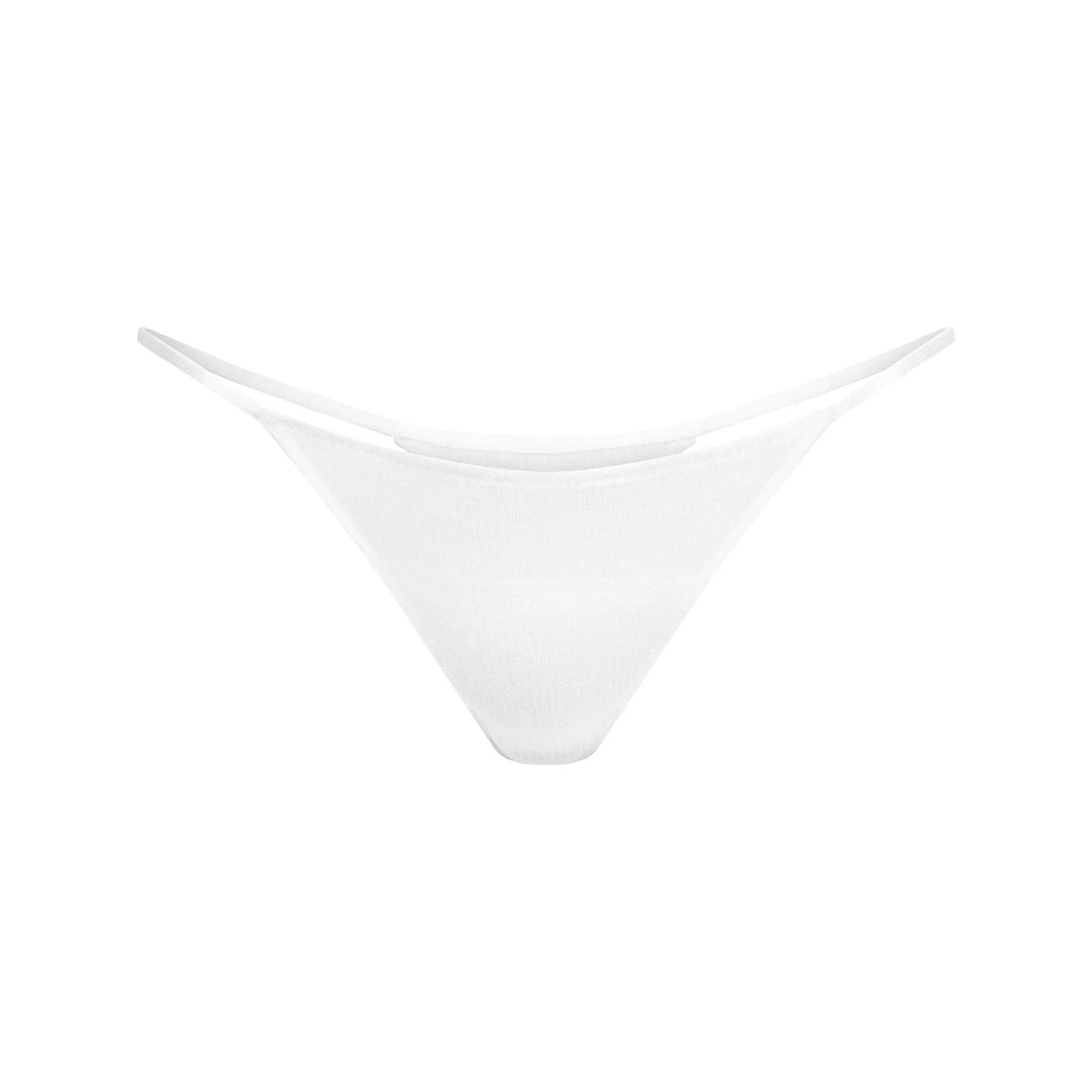 SKIMS SHEER COTTON STRING THONG | SNOW - İP THONG - My Suti